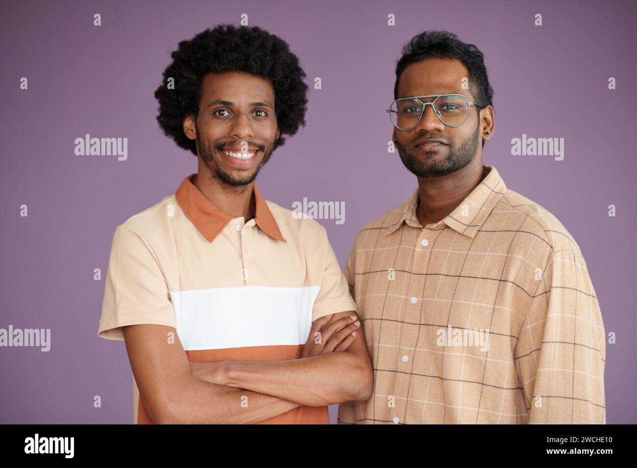 Studio portrait of cheerful confident coworkers Stock Photo