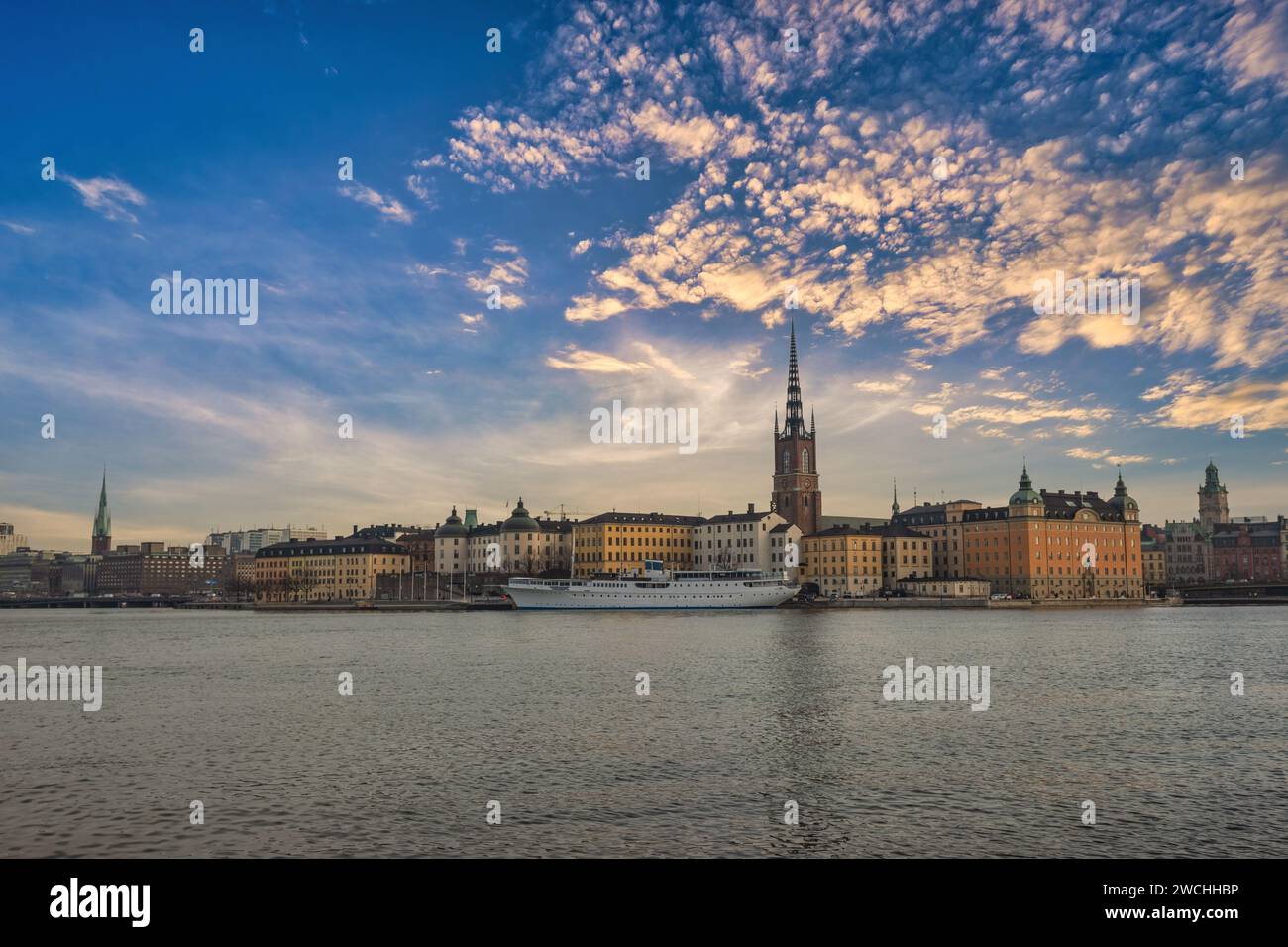 Stockholm Sweden, city skyline at Gamla Stan Riddarholmen islet Stock Photo