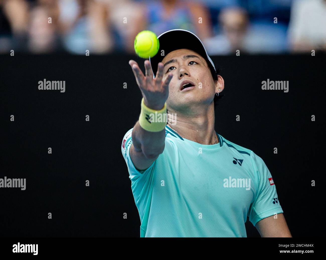 Melbourne, Australia. 16th Jan, 2024. Nishioka Yoshihito of Japan