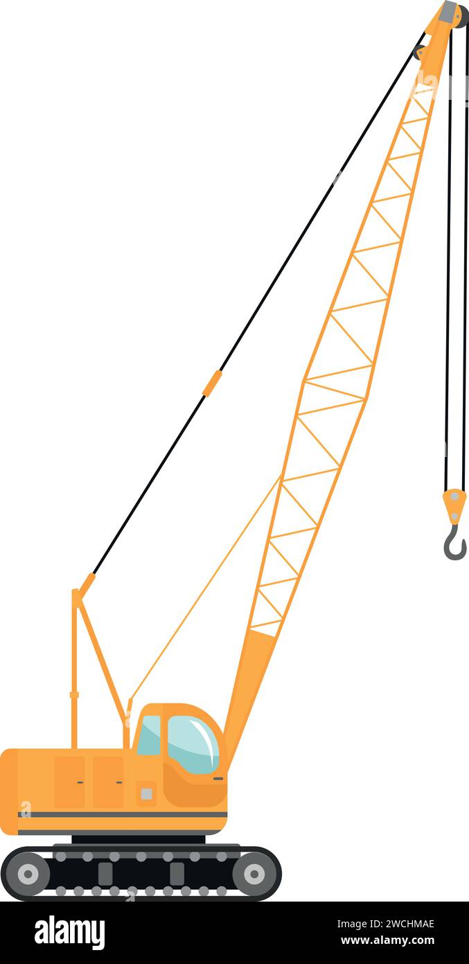 Mobile Crane Icon in Flat Style Stock Vector Image & Art - Alamy