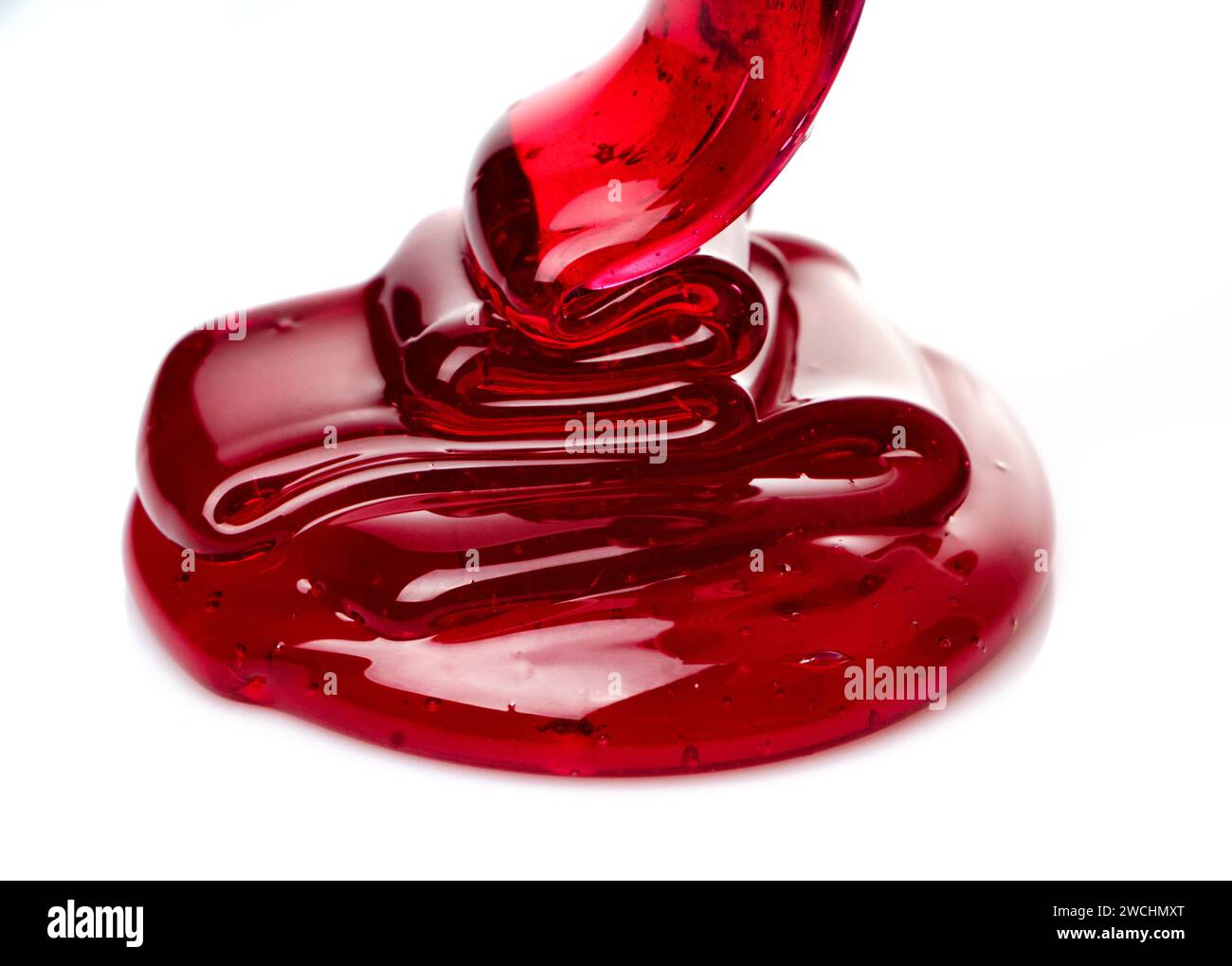 Red paste for sugaring. The concept of removing excess body hair. Stock Photo