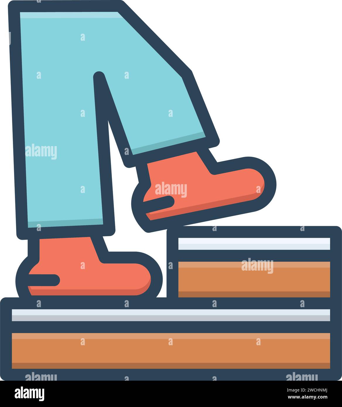 Icon for steps,footstep Stock Vector