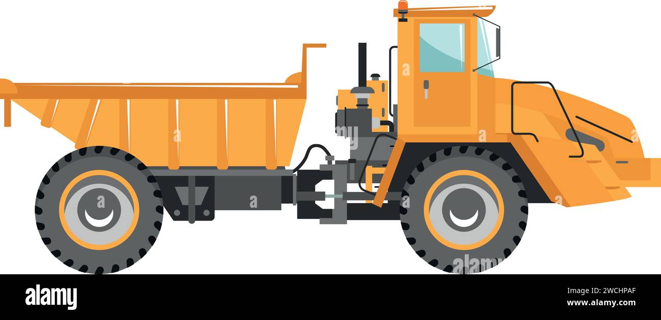 Dump Truck Icon in Flat Style Stock Vector Image & Art - Alamy
