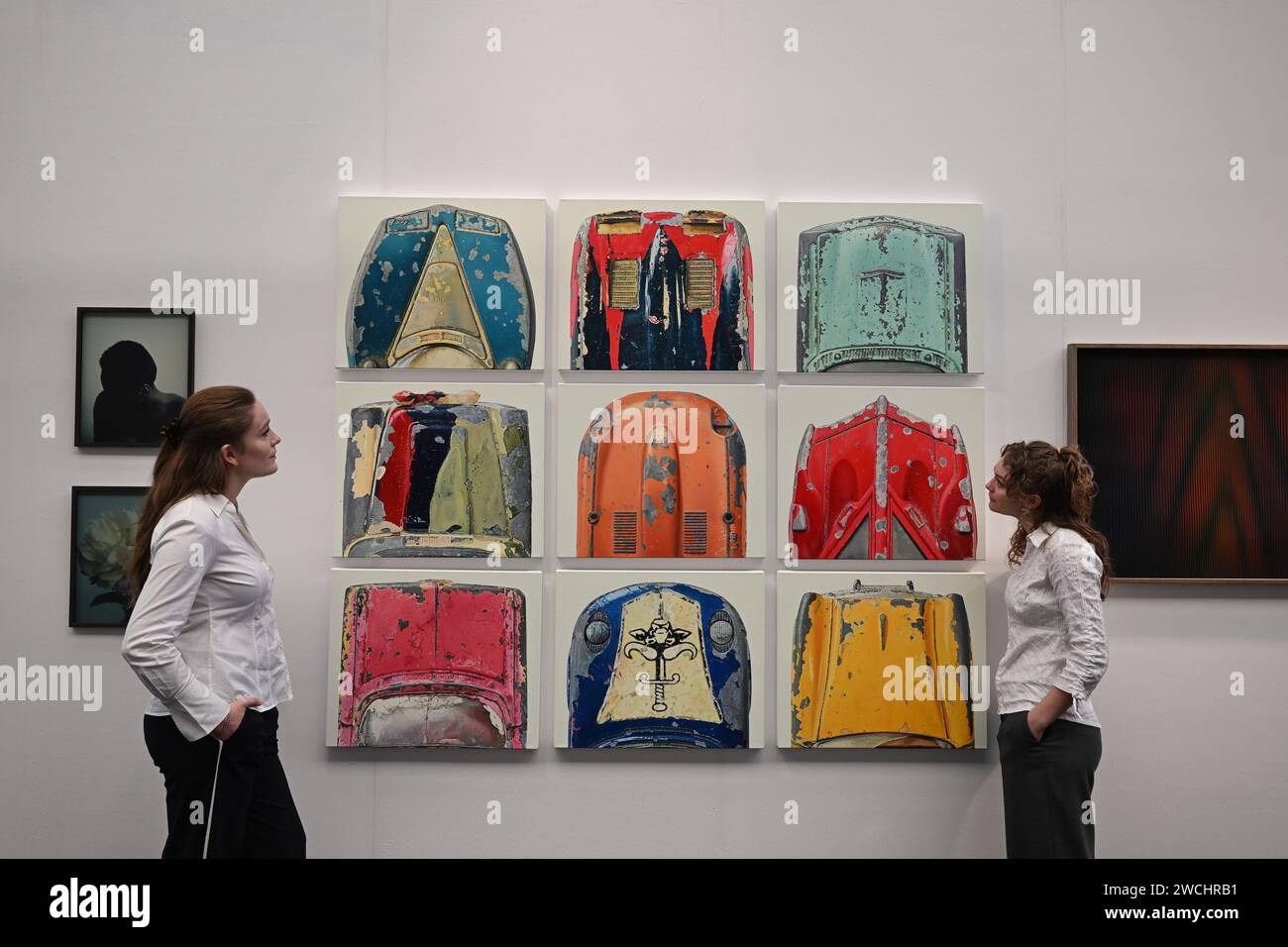 London, UK. 16th Jan, 2024. Preview of the London Art Fair 2024 at