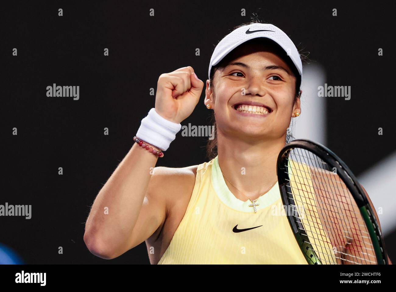 Melbourne, Australia, 16th Jan, 2024. Tennis player Emma Raducanu from