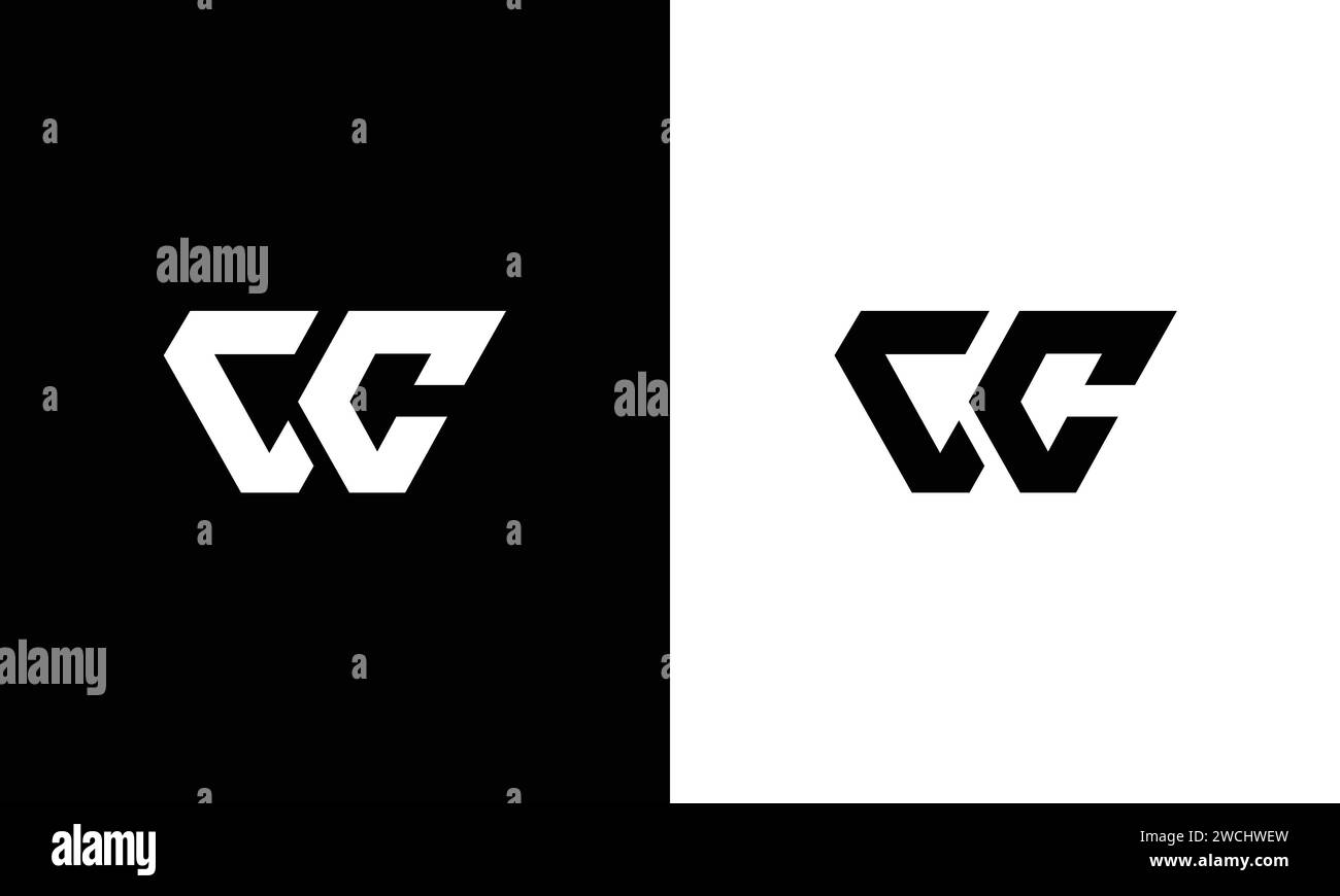 Alphabet letters Initials Monogram logo WC, CC Stock Vector
