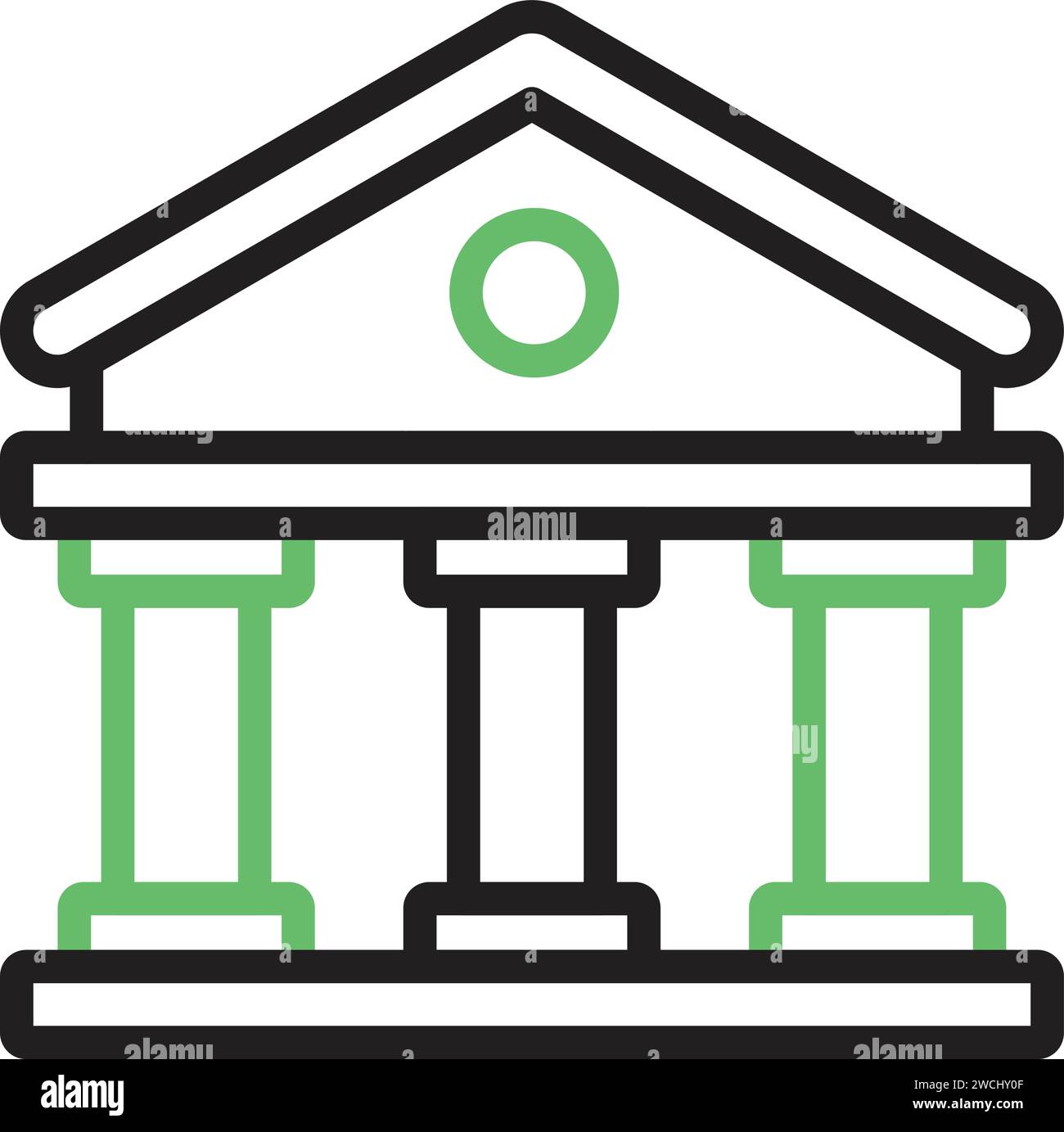 Bank building symbol icon vector Stock Vector Images - Alamy