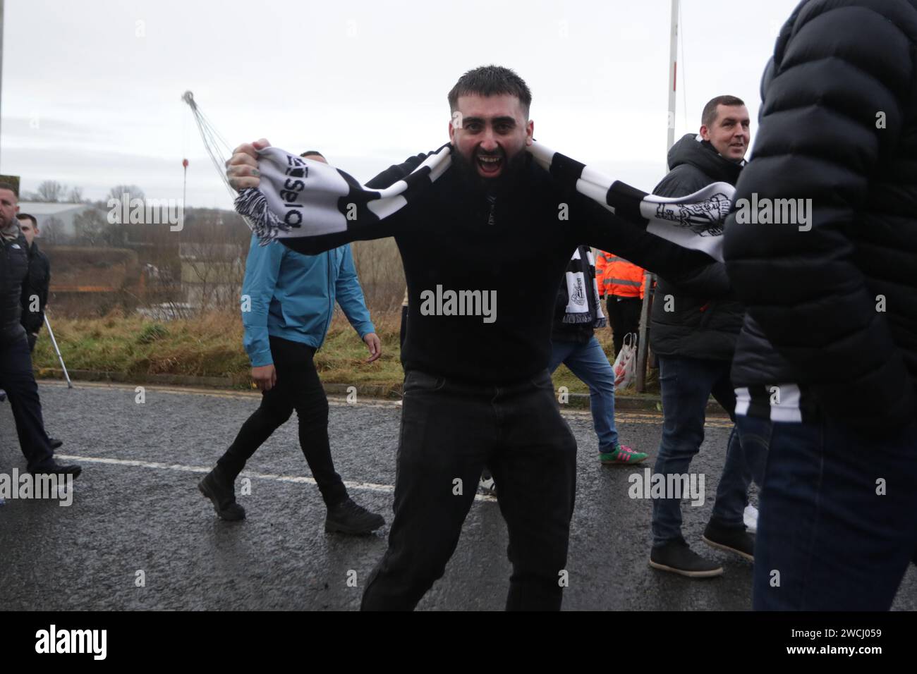 Newcastle United fans arrive before kick off - Sunderland v Newcastle ...