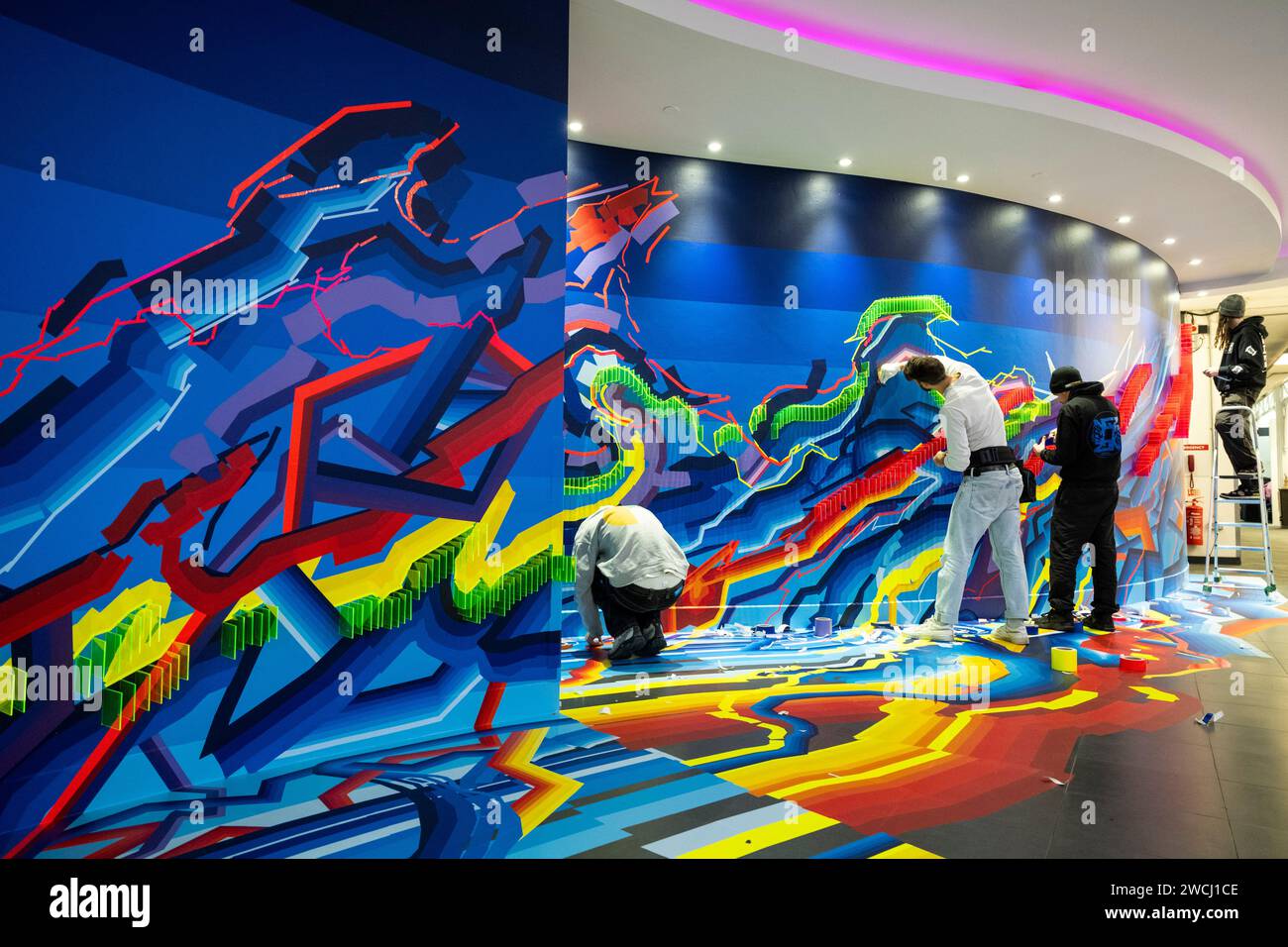 London, UK. 16 January 2025. 'Upstream', a site specific installation