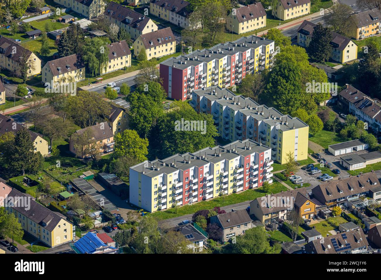 Aerial view apartment blocks germany hi-res stock photography and