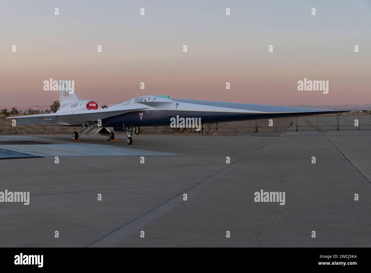 NASA's X-59 quiet supersonic research aircraft, pictured on December 12
