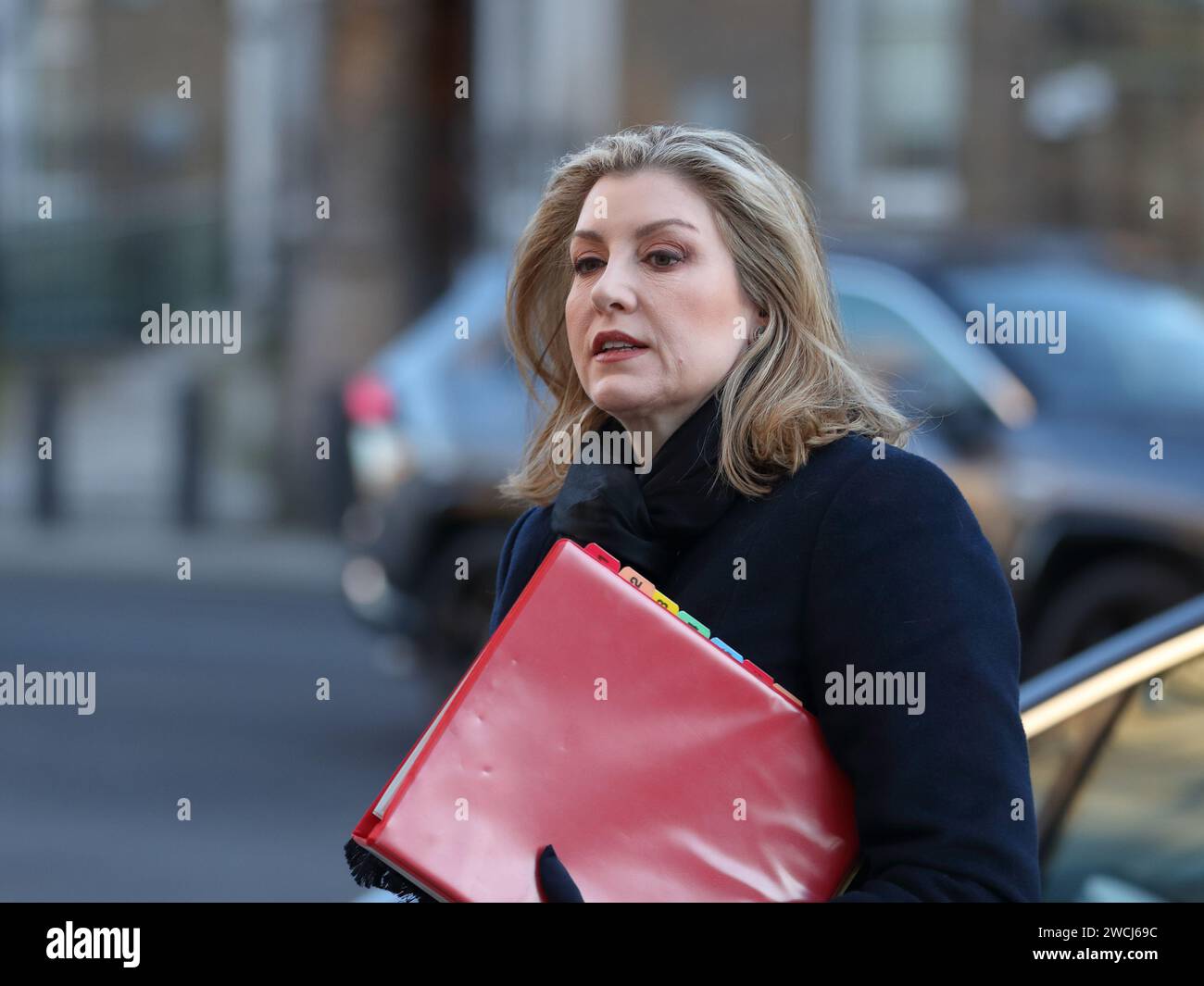 London, United Kingdom. 16th Jan, 2024. Penny Mordaunt, Leader of the House of Commons arrives for the Cabinet Meeting. Credit: Uwe Deffner/Alamy Live News Stock Photo