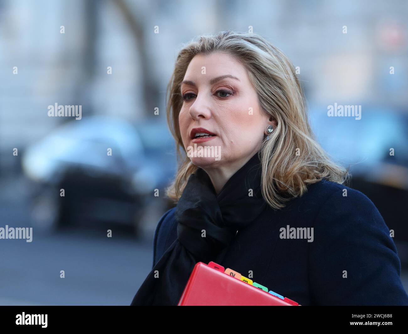 London, United Kingdom. 16th Jan, 2024. Penny Mordaunt, Leader of the House of Commons arrives for the Cabinet Meeting. Credit: Uwe Deffner/Alamy Live News Stock Photo