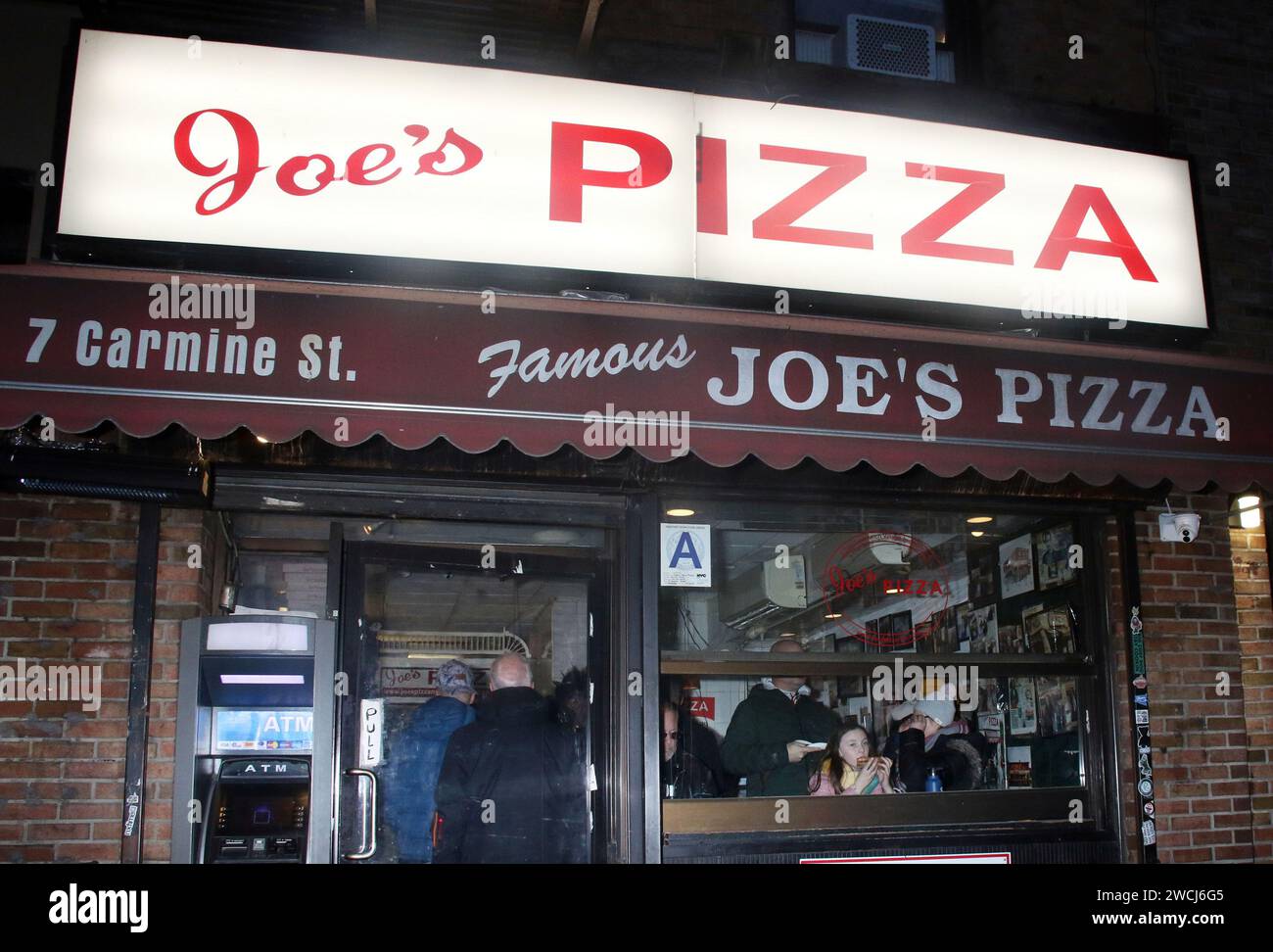 New York, NY, USA. 15th Jan, 2024. Joe's Pizza in New York City on