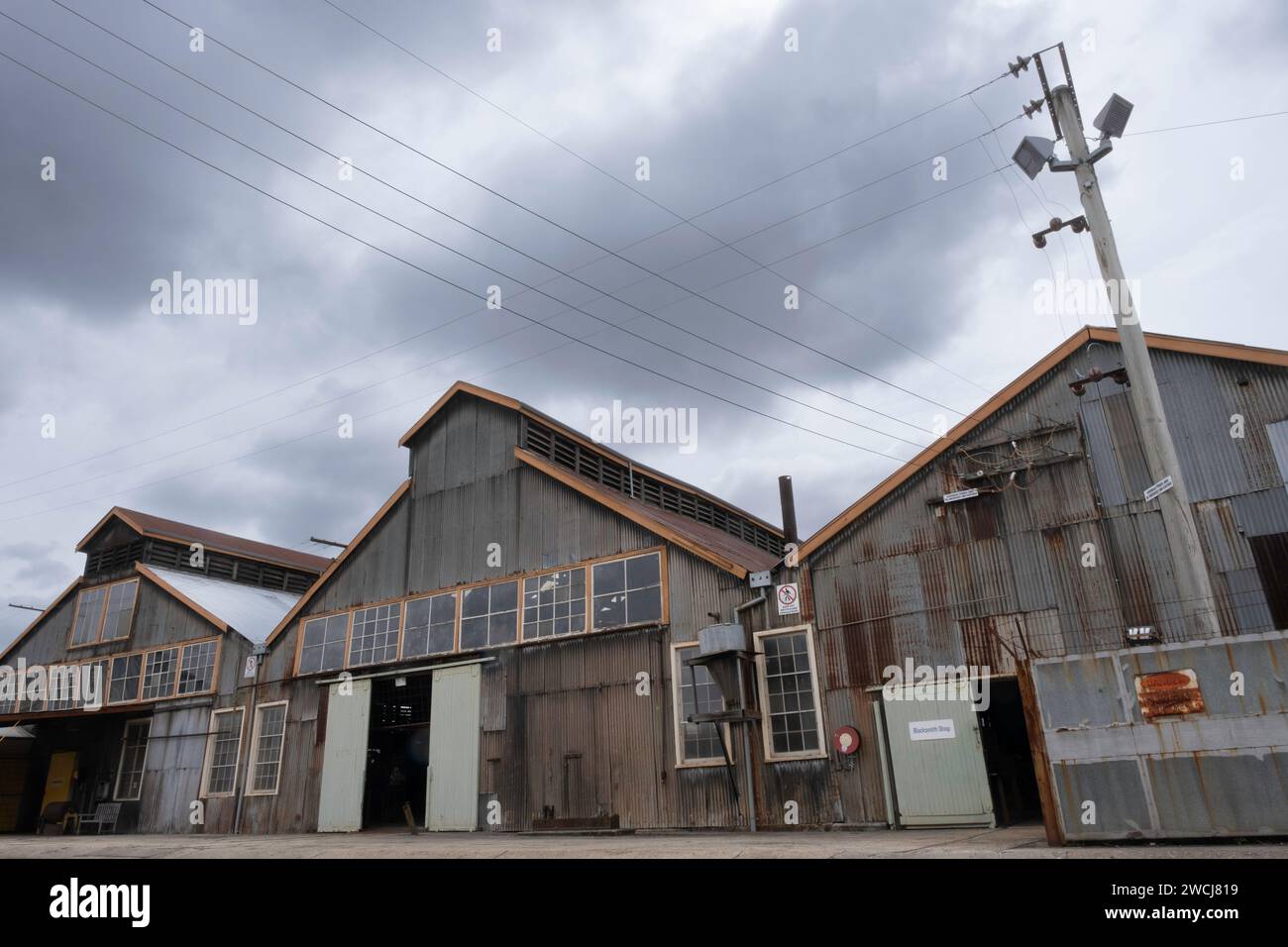 Buildings of The Blacksmith Shop, built between 1909 and 1937, in the