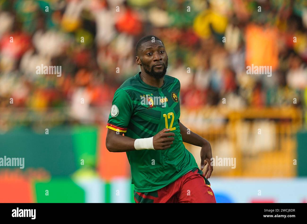January 15 2024: Karl Brillant Toko Ekambi (Cameroon) looks on during a African Cup of Nations Group C game, Cameroon vs Guinea, at Stade Charles Konan Banny, Yamoussoukro, Ivory Coast. Kim Price/CSM Stock Photo