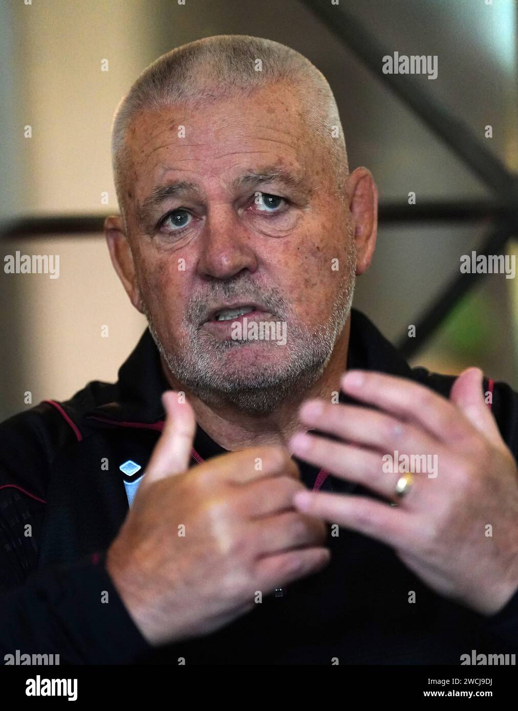 Wales head coach Warren Gatland during the 2024 Guinness Six Nations ...