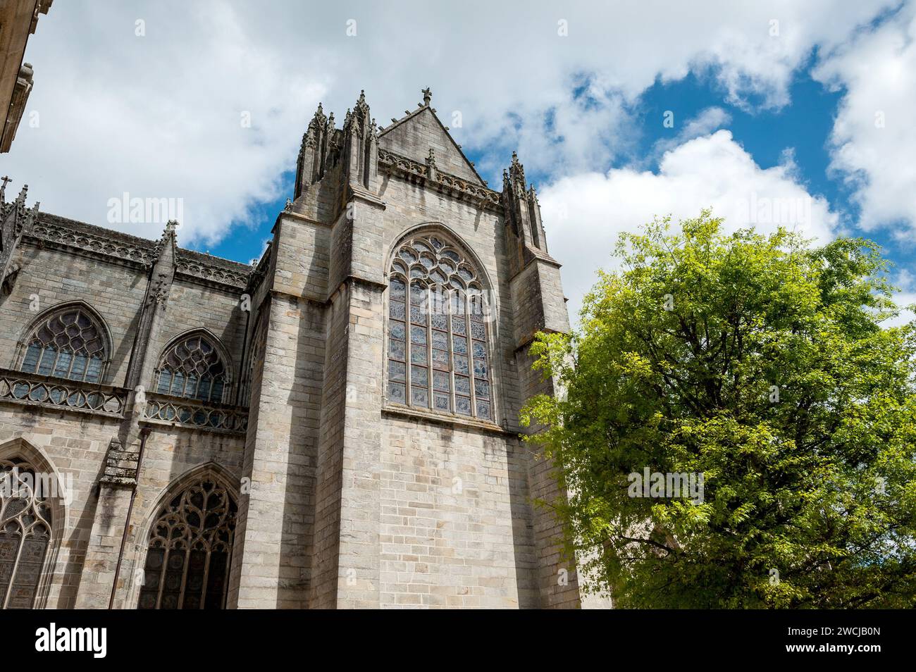 Kathedrale St. Corentin, Quimper, Bretagne, France Stock Photo