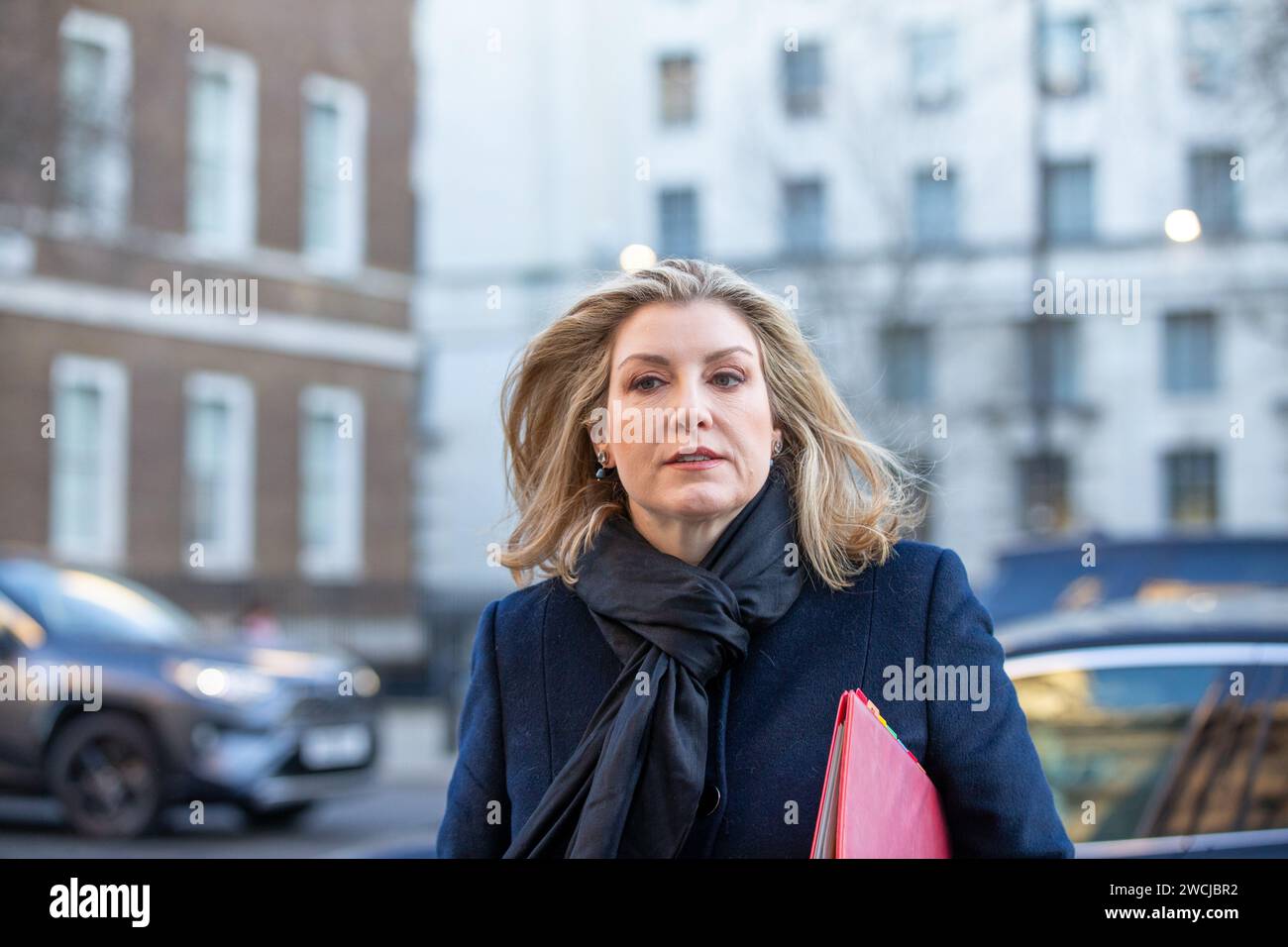 London, UK. 16th Jan, 2024. Penny Mordaunt MP, Leader of the House of Commons, Conservative minister Arriving at cabinet office Whitehall Credit: Richard Lincoln/Alamy Live News Stock Photo