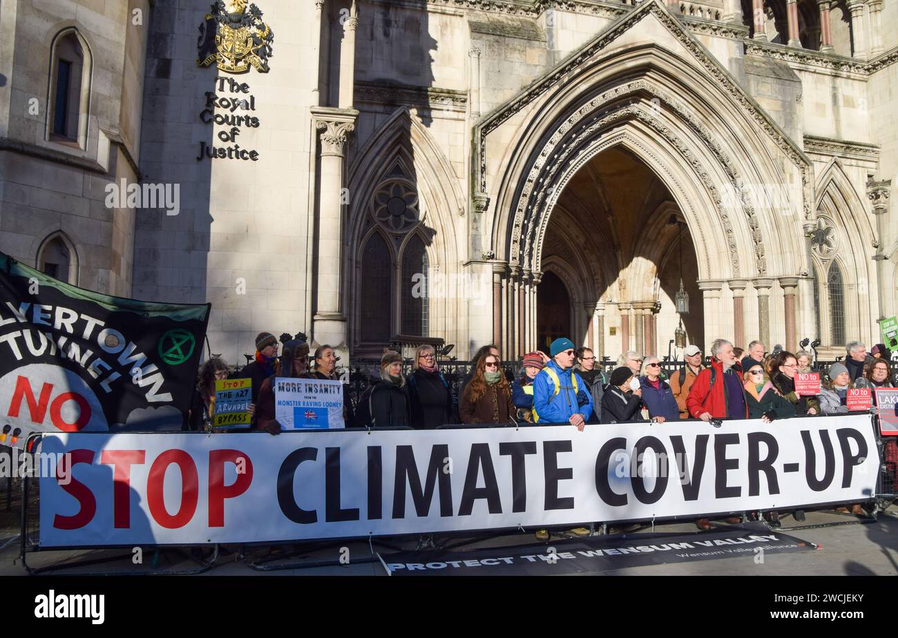 London, UK. 16th January 2024. Dr Andrew Boswell stands with his wife