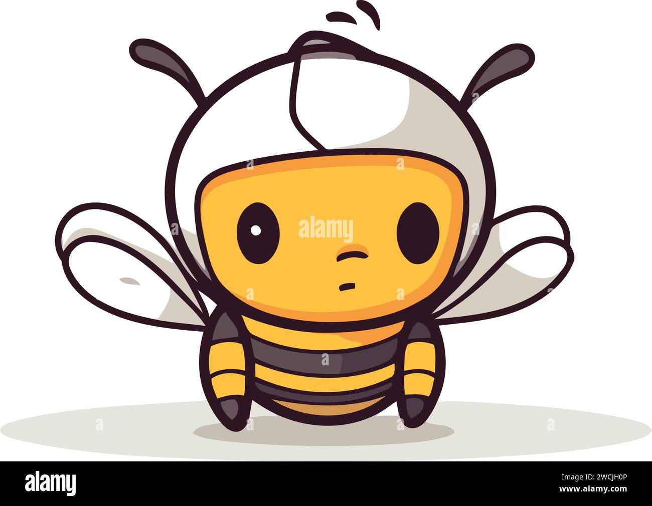 Cute Bee Cartoon Mascot Character. Vector Illustration Stock Vector ...