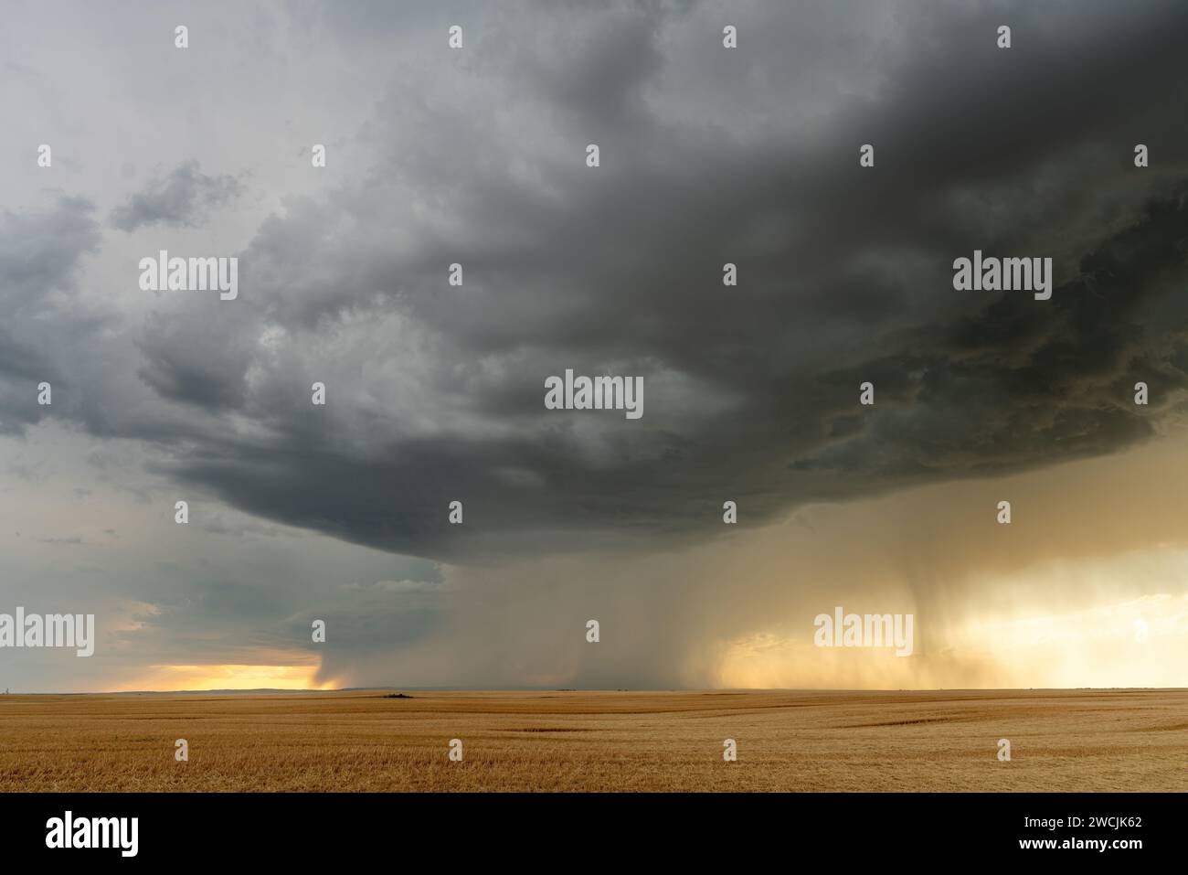 Prairie Summer Storms Saskatchewan Canada Ominous danger Stock Photo