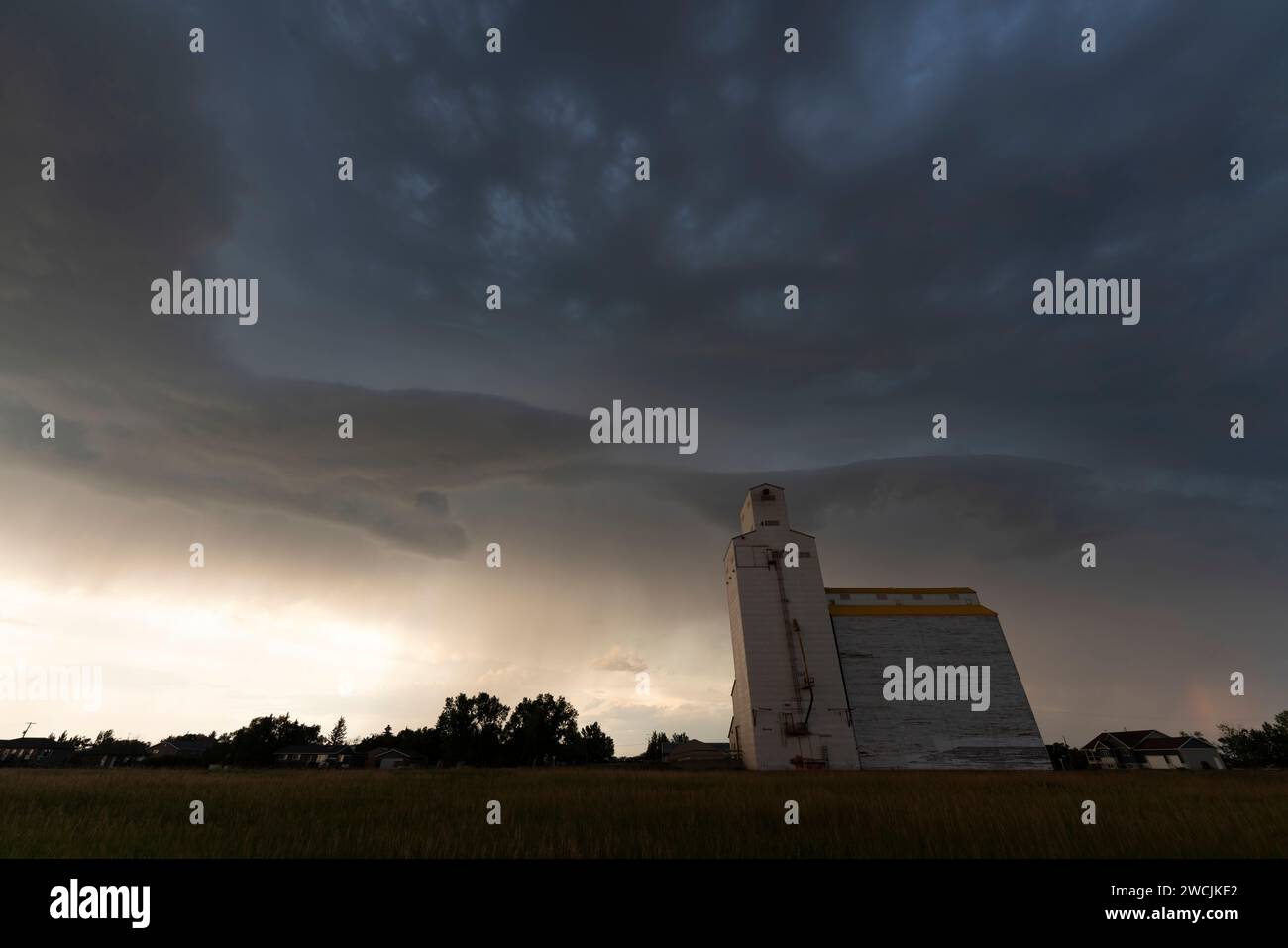 Prairie Summer Storms Saskatchewan Canada Ominous danger Stock Photo