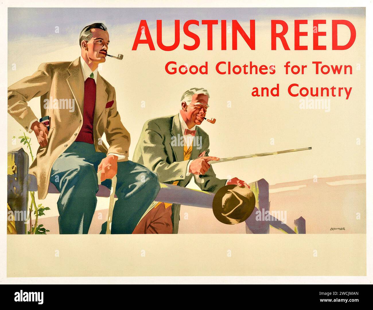 Vintage Fashion Advertising Poster Austin Reed Good Clothes - advertising poster - unknown artist - 1930s poster - British poster Stock Photo