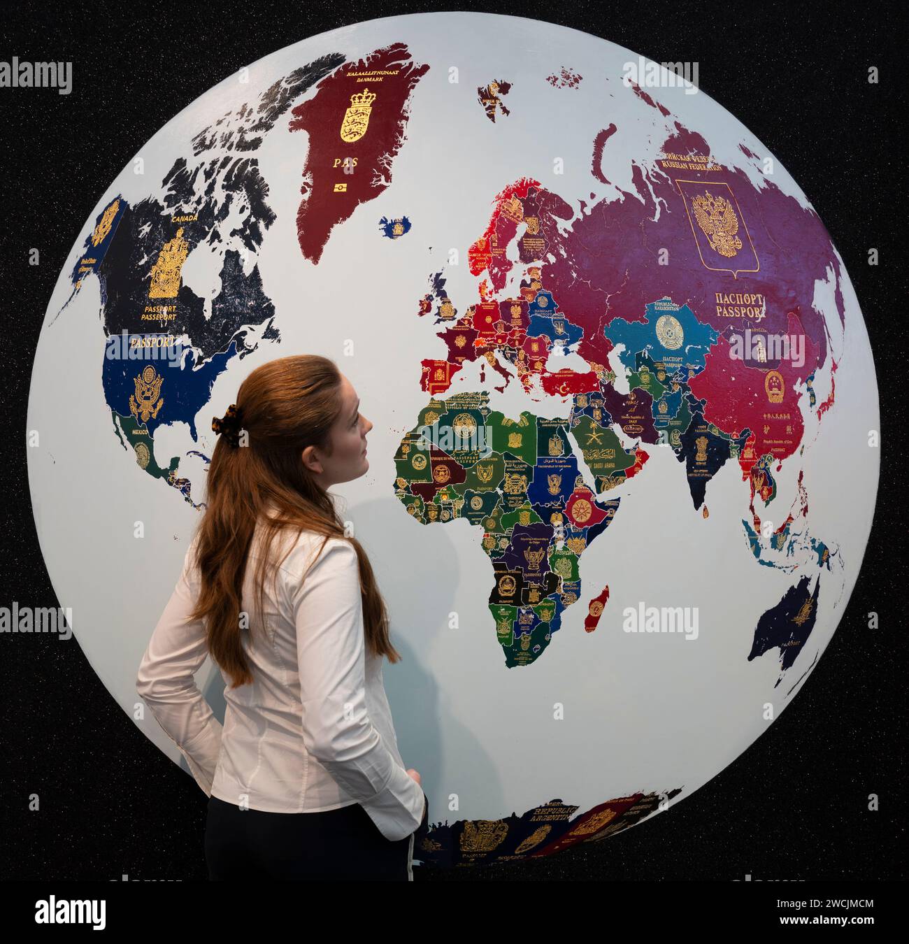 London, UK. 16th Jan, 2025. Preview of the London Art Fair 2025 at Business Design Centre