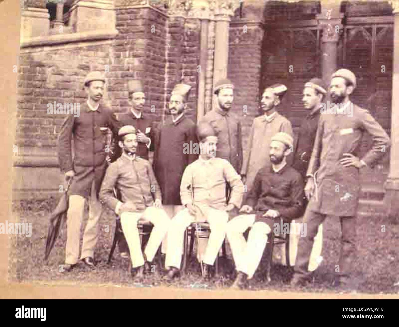 A Group of Parsi Gentlemen,'' Bombay, c.1890'. Stock Photo