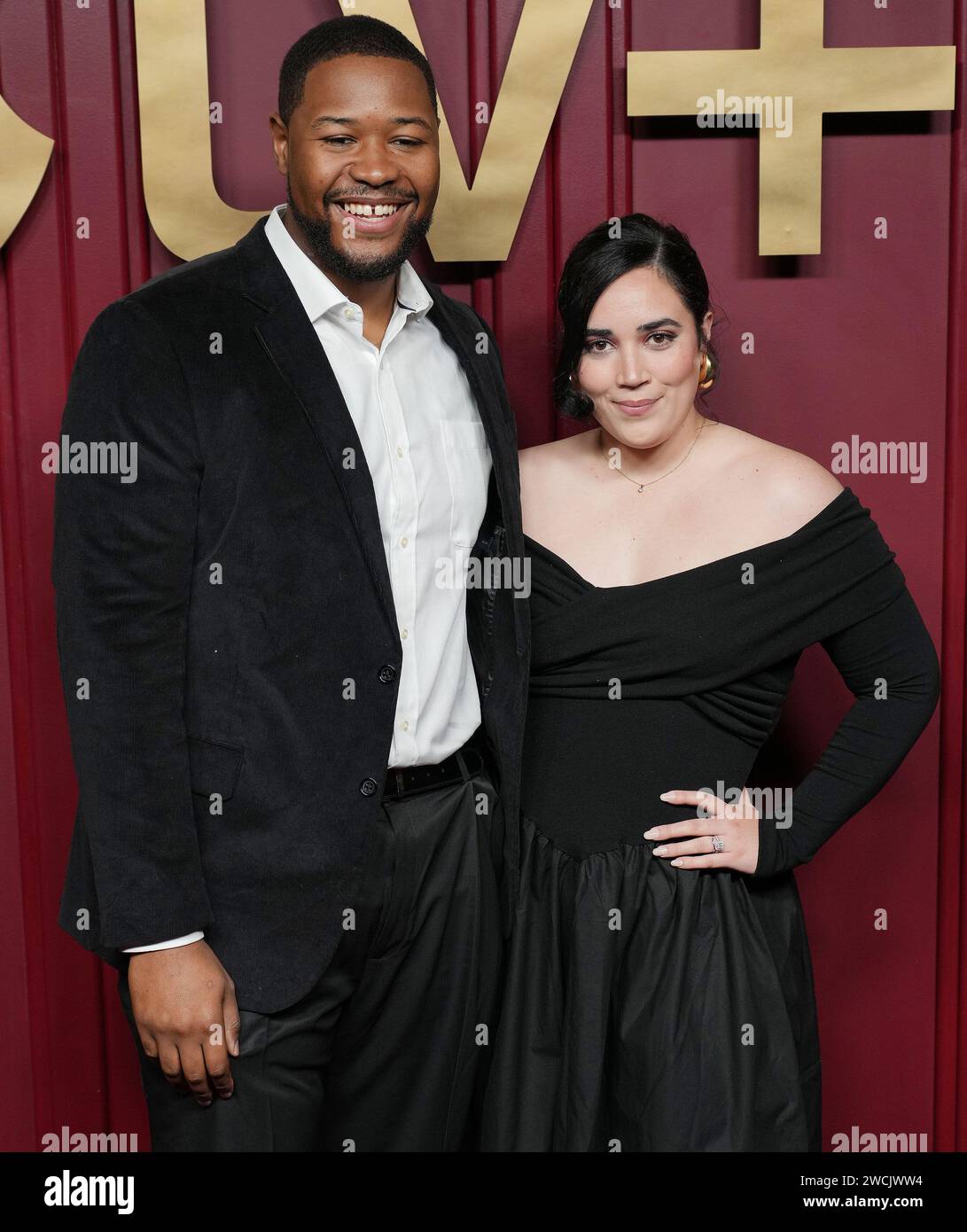 Los Angeles, USA. 15th Jan, 2024. (L-R) Luke Tennie and Maria Tennie