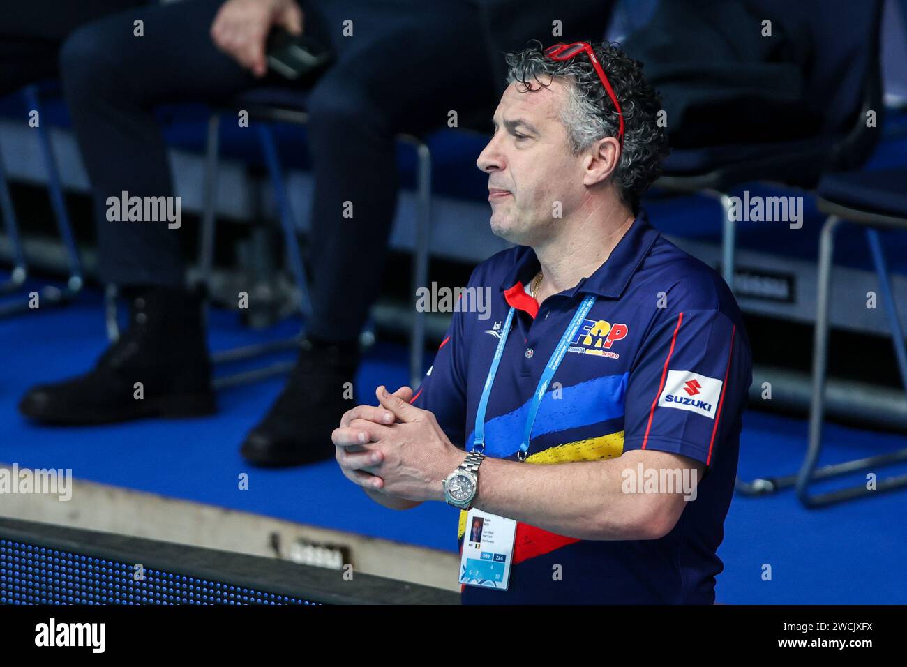 Zagreb, Croatia. 26th Jan, 2022. Head Coach of Romania Bogdan Rath ...