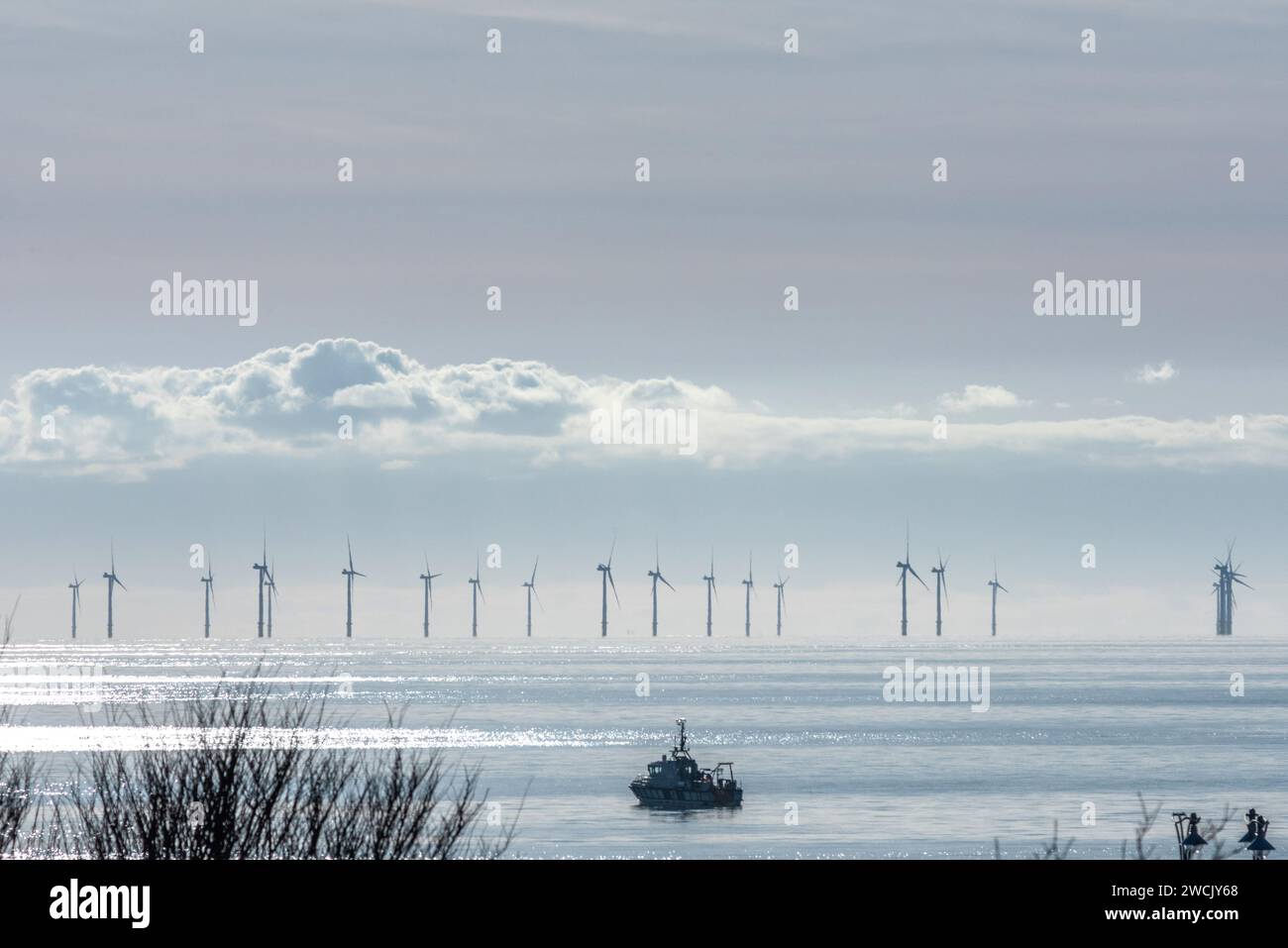 Brighton, January 16th 2024 A Fisheries Patrol vessel on the seafront