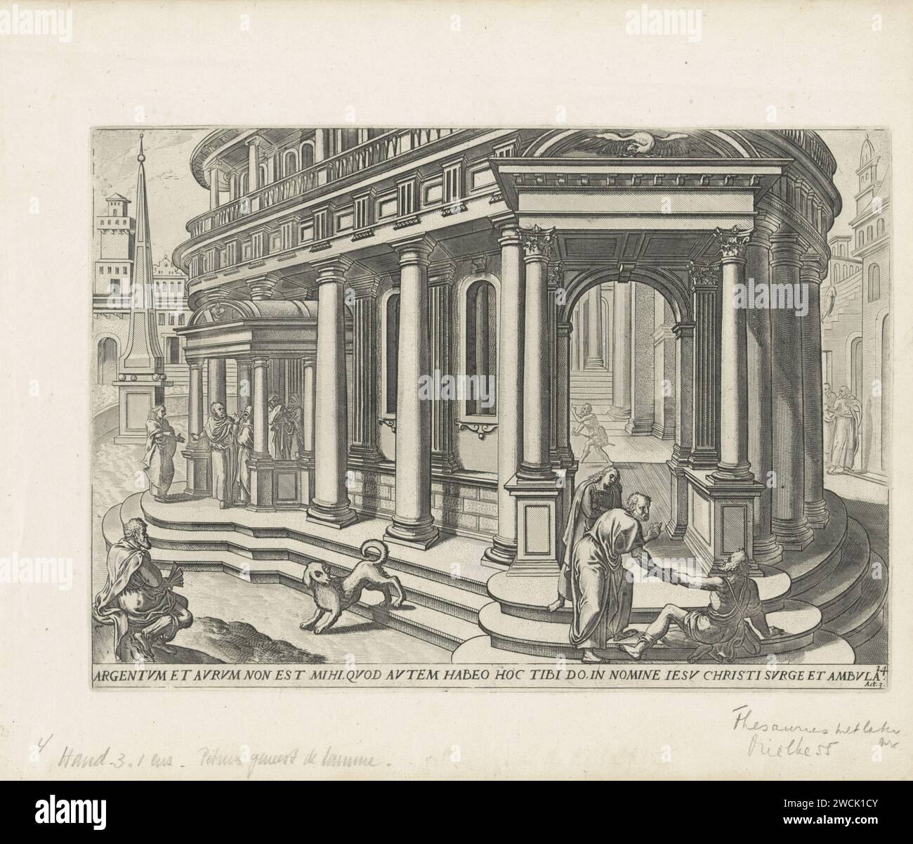 Peter and John Heal a Paralyzed Man at the Temple Gate, Lucas van ...