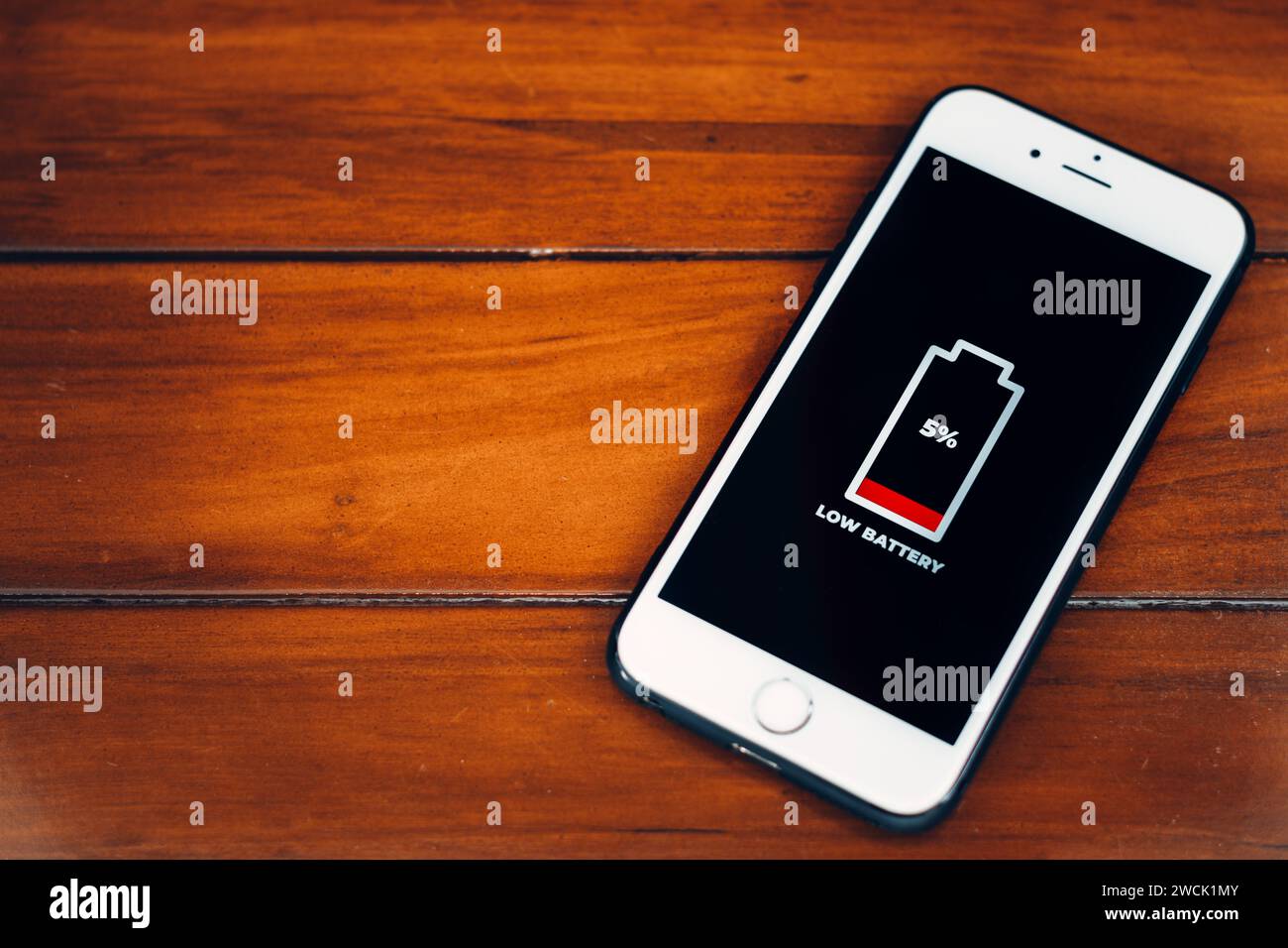Cellular Problems and Energy Concepts. Smartphone with low battery icon