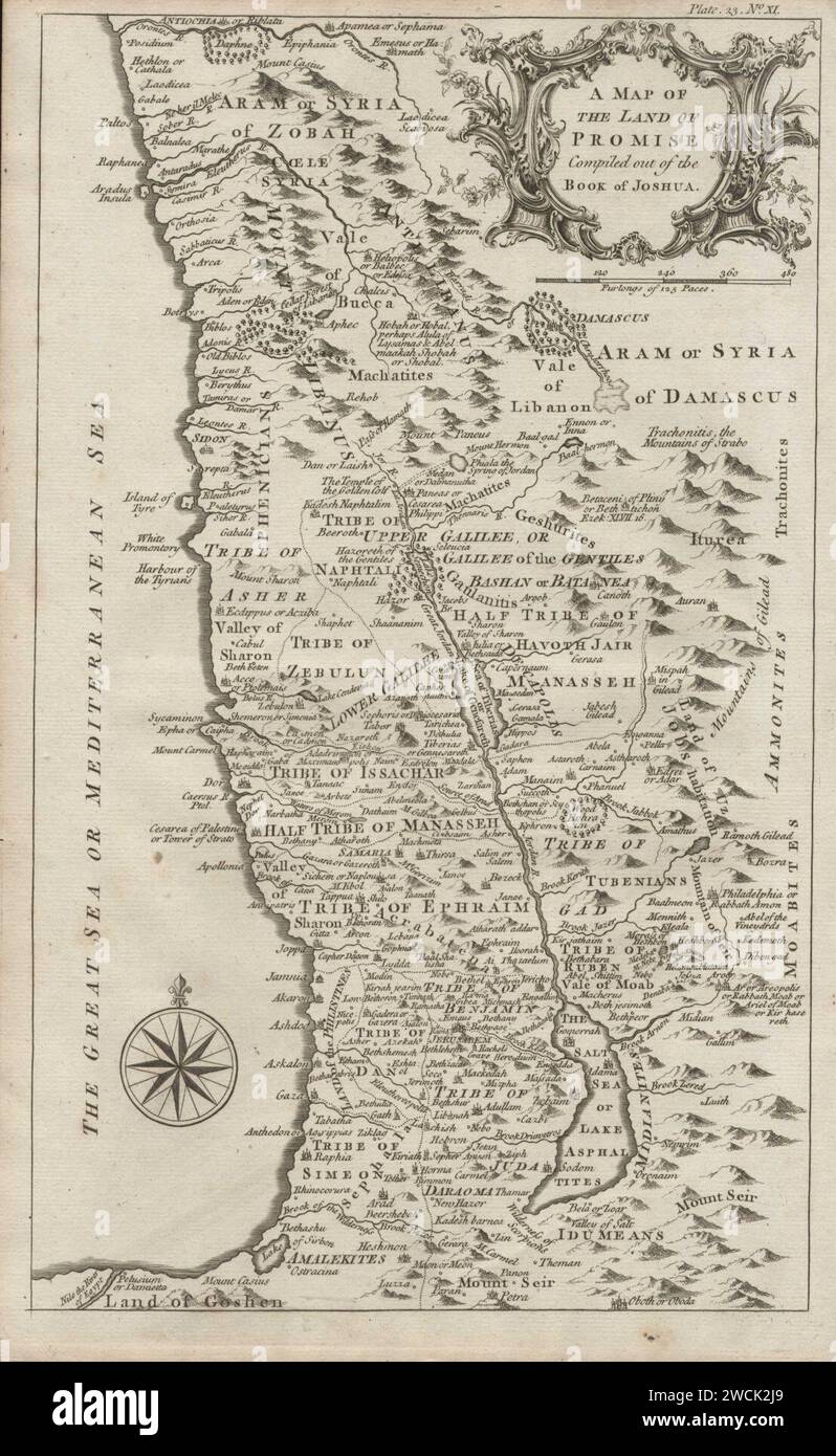 A map of the Land of Promise.compiled out of the book of Joshua ...