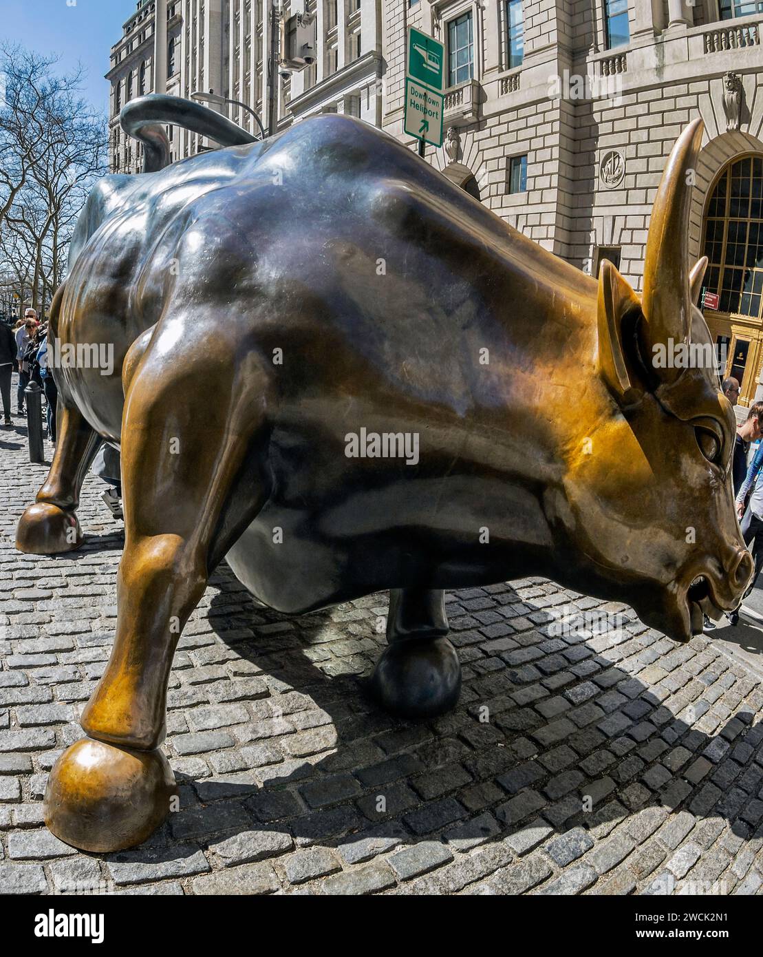 NEW YORK, USAMARCH 9, 2020Charging Bull, Wall Street Bull, a bronze
