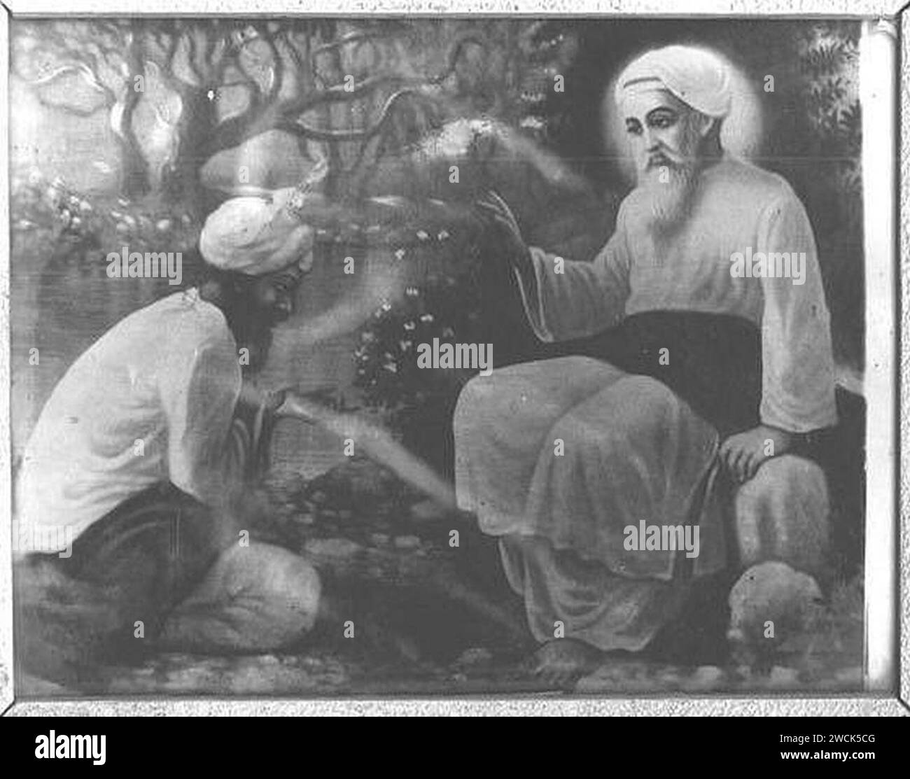 A painting of Guru Nanak from Baghdad, Iraq attributed to a painter by