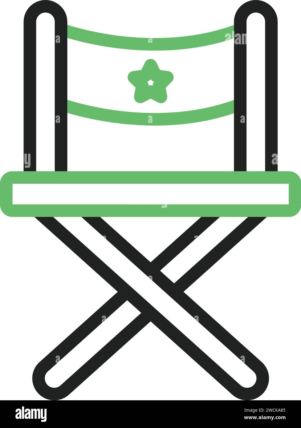 Director Chair icon vector image. Stock Vector