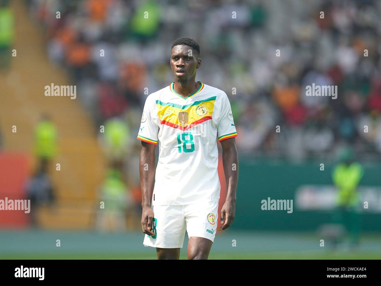 January 15 2024: Ismaila Sarr (Senegal) looks on during a African Cup