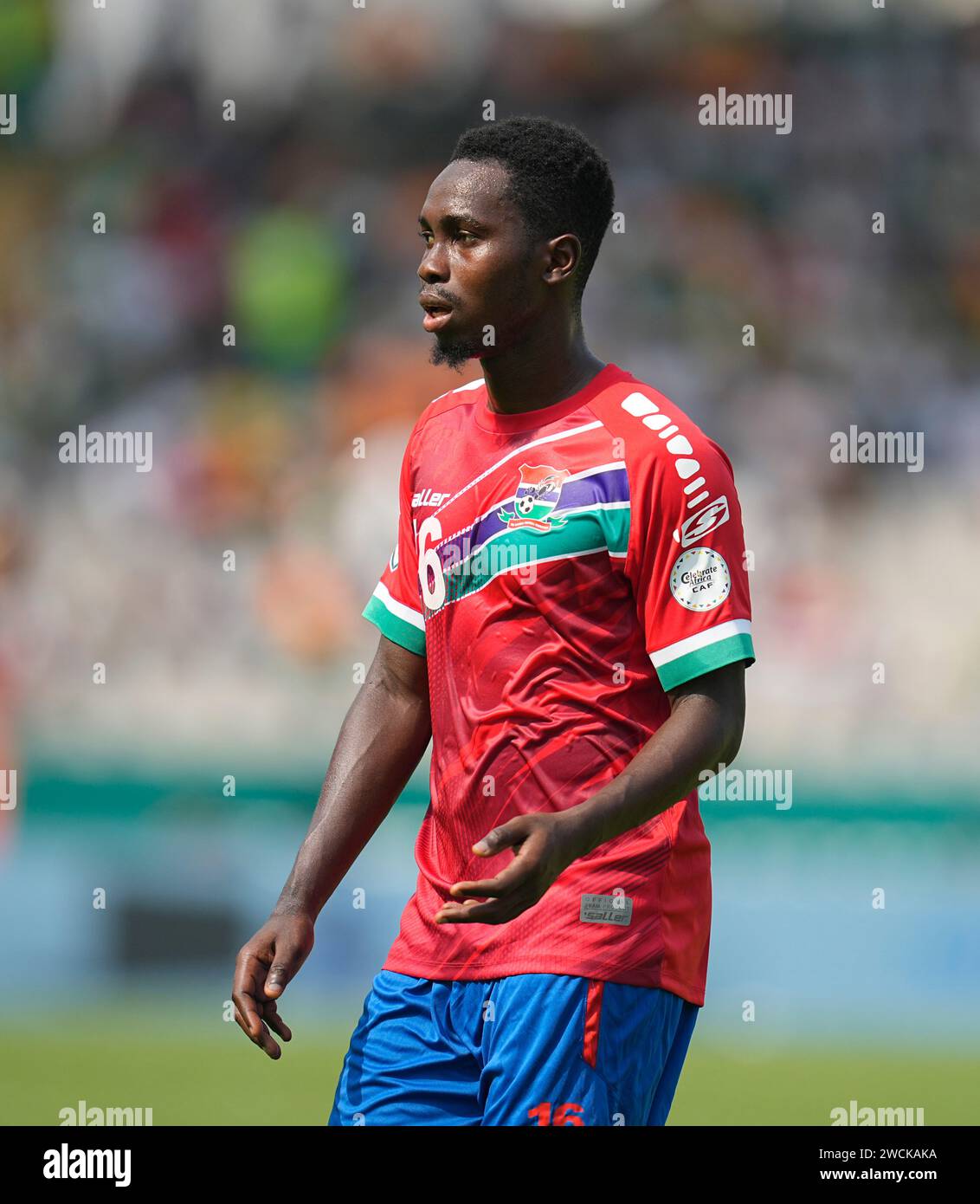 January 15 2024: Sulayman Marreh (Gambia) looks on during a African Cup