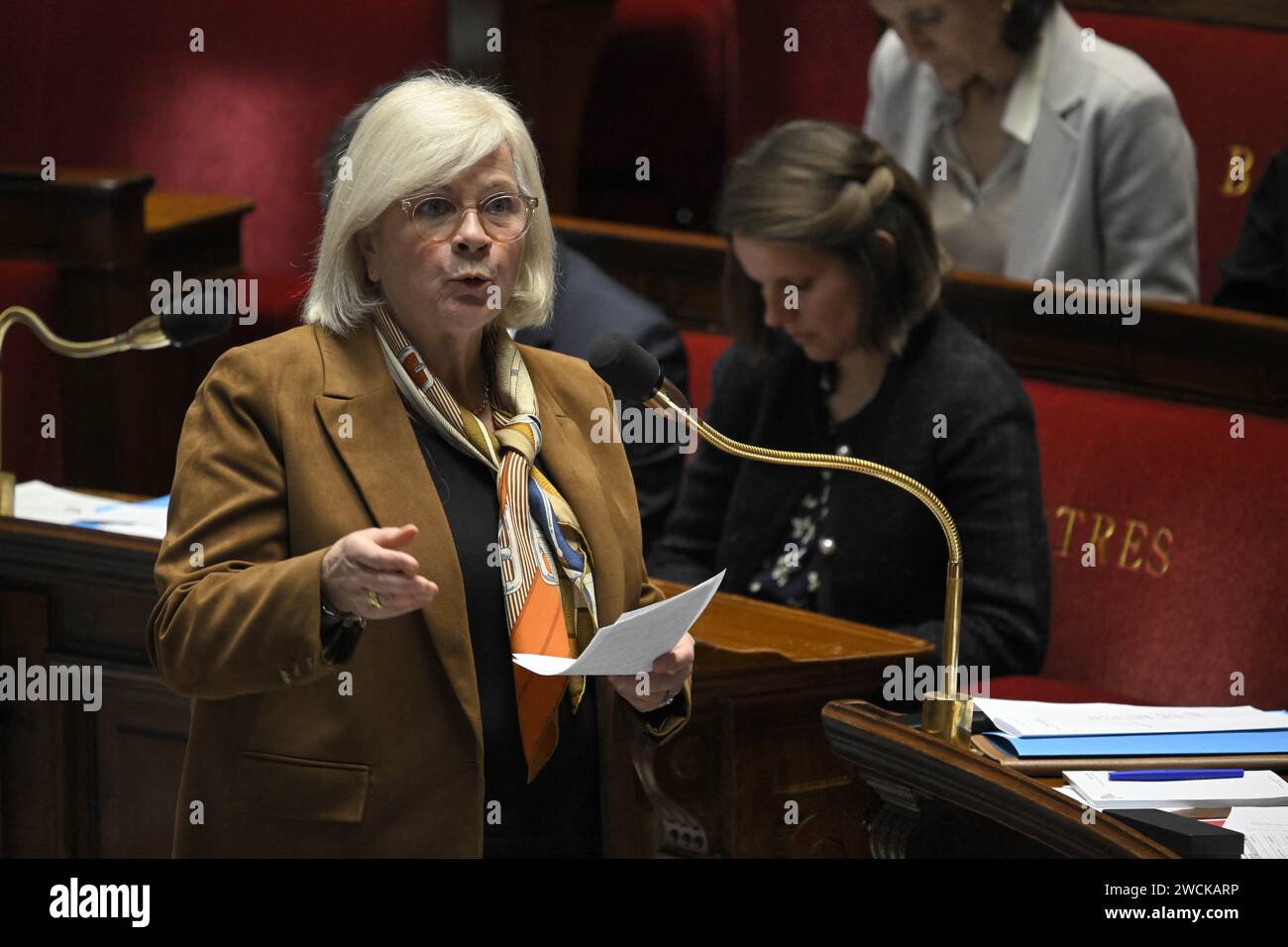 Paris, France. 16th Jan, 2024. French Labour, Health and Minister
