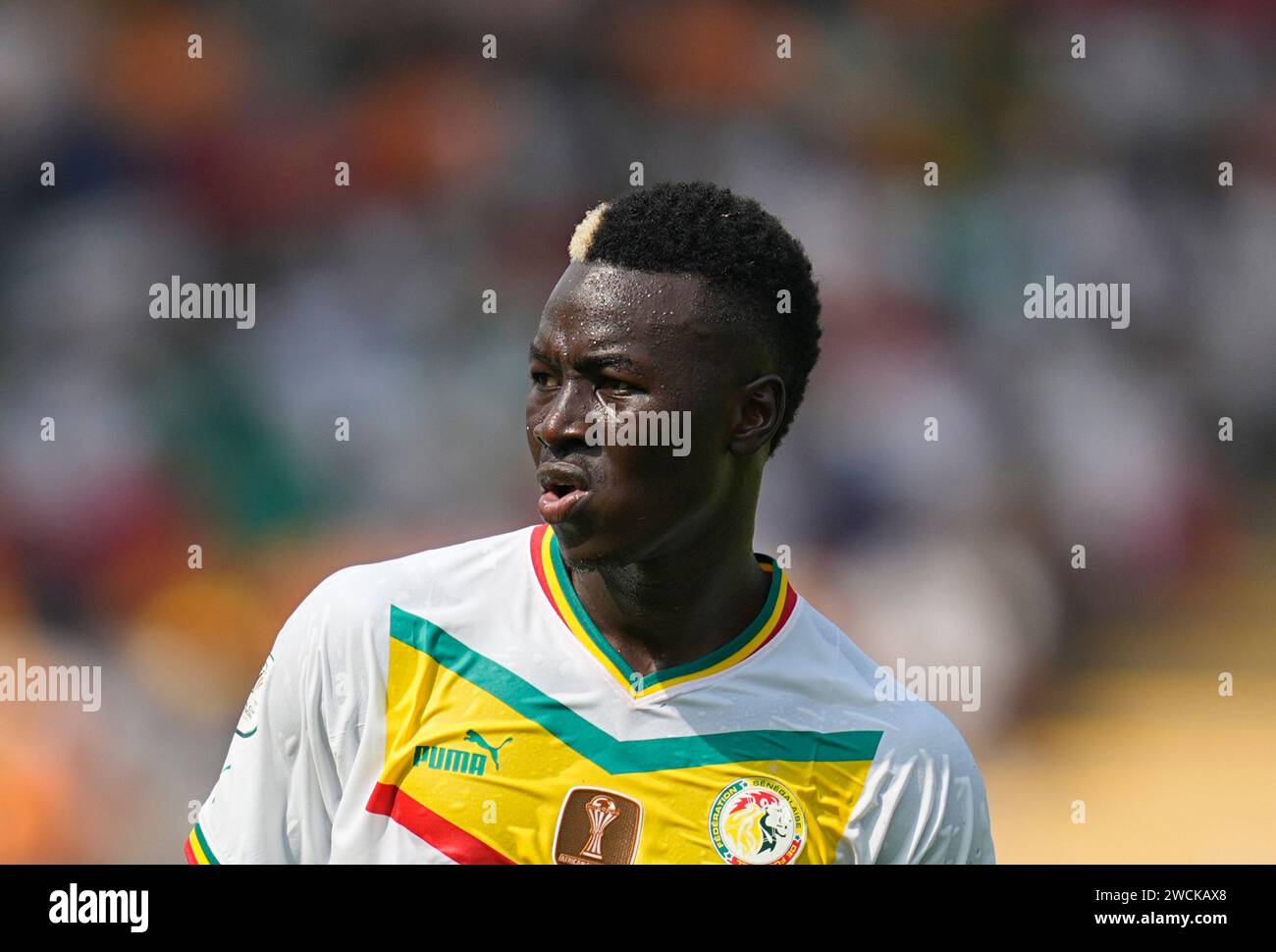 January 15 2024: Pape Alassane Gueye (Senegal) looks on during a African Cup of Nations Group C game, Senegal vs Gambia, at Stade Charles Konan Banny, Yamoussoukro, Ivory Coast. Kim Price/CSM Stock Photo