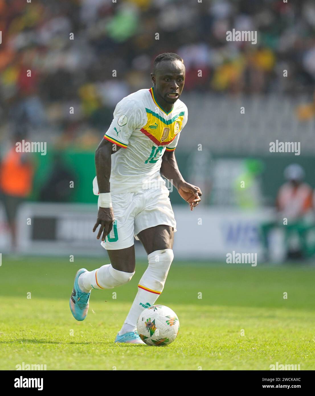 January 15 2024: Sadio Mane (Senegal) controls the ball during a