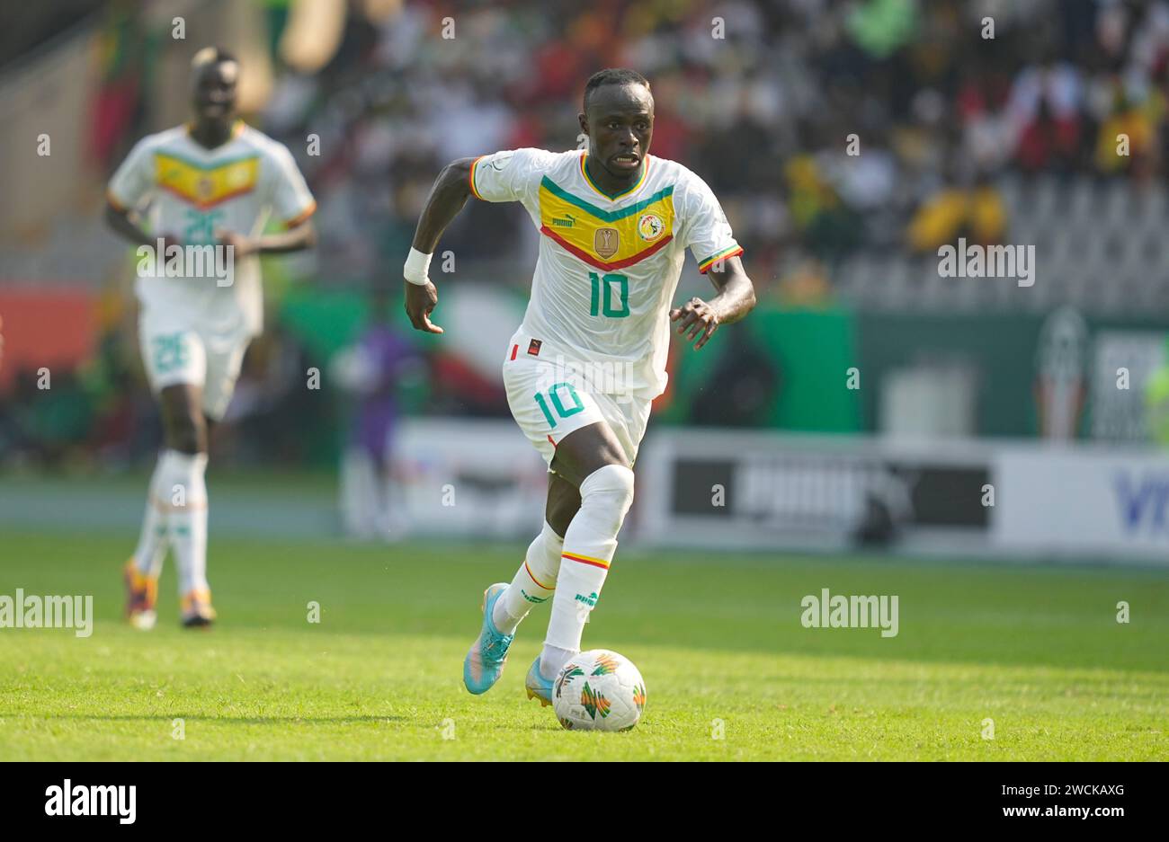 January 15 2024: Sadio Mane (Senegal) controls the ball during a