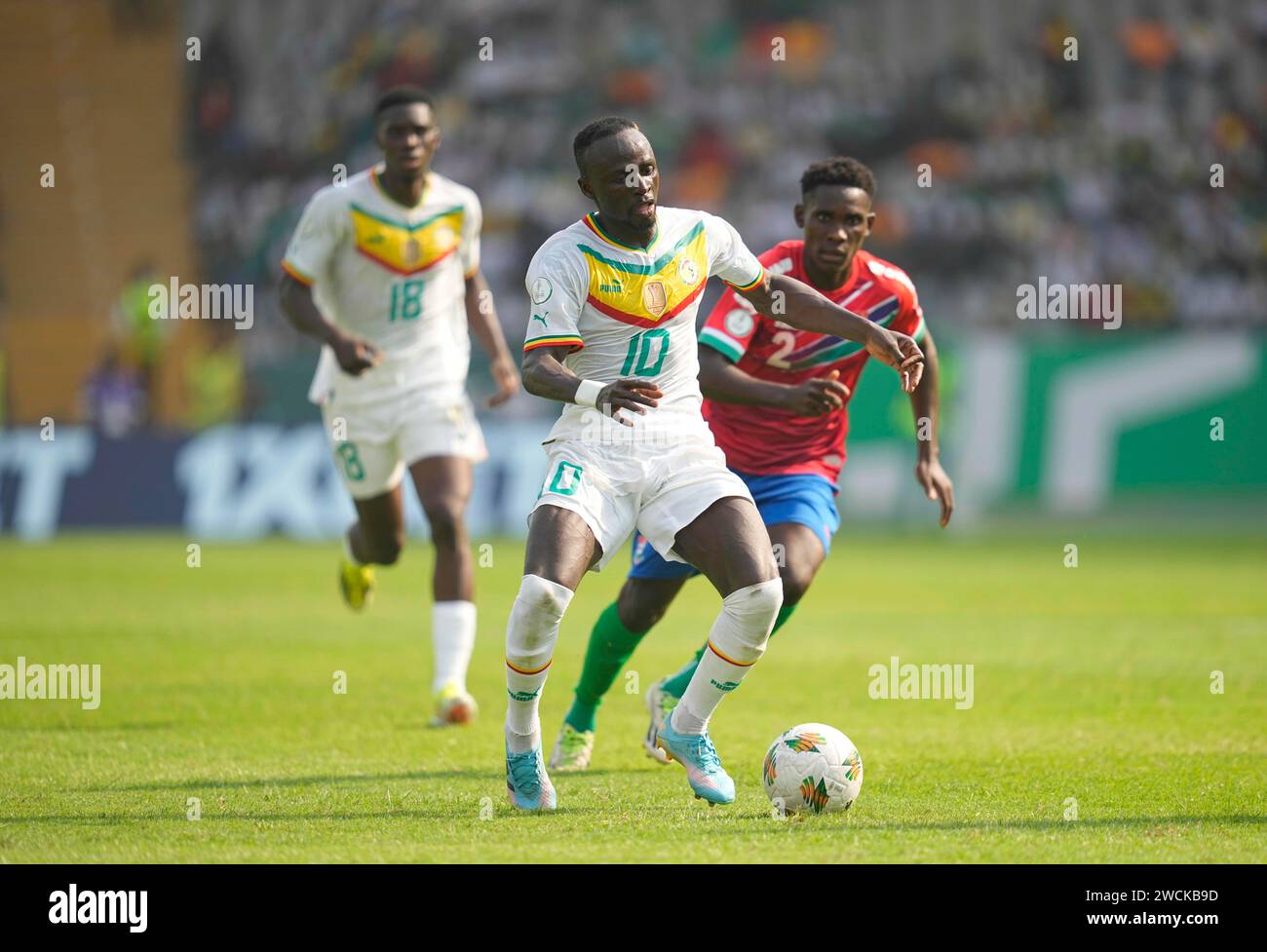 January 15 2024: Sadio Mane (Senegal) controls the ball during a