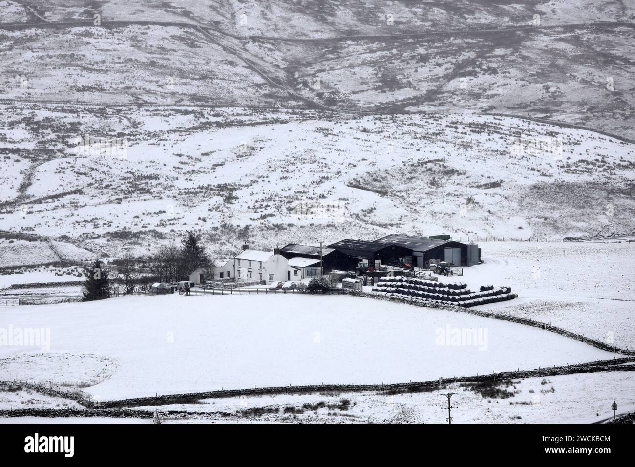 Teesdale, County Durham, UK. 16th January 2024. UK Weather. With a