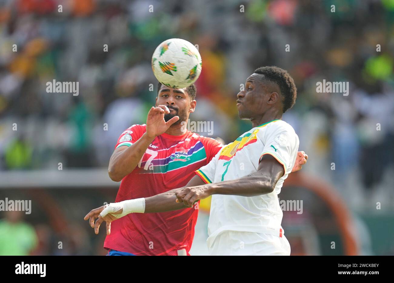 January 15 2024: Nicolas Jackson (Senegal) and Saidy Janko (Gambia