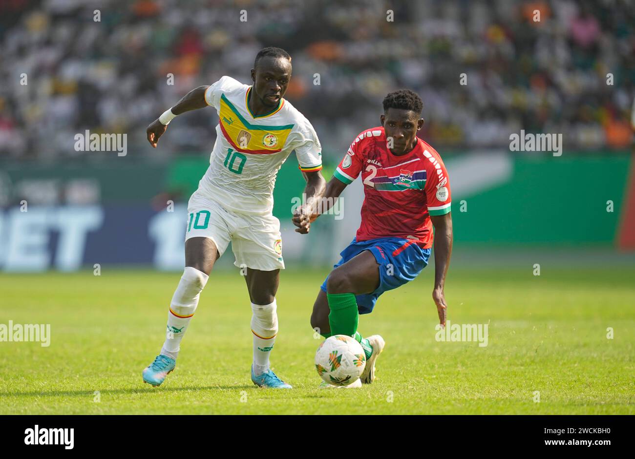 January 15 2024: Sadio Mane (Senegal) controls the ball during a