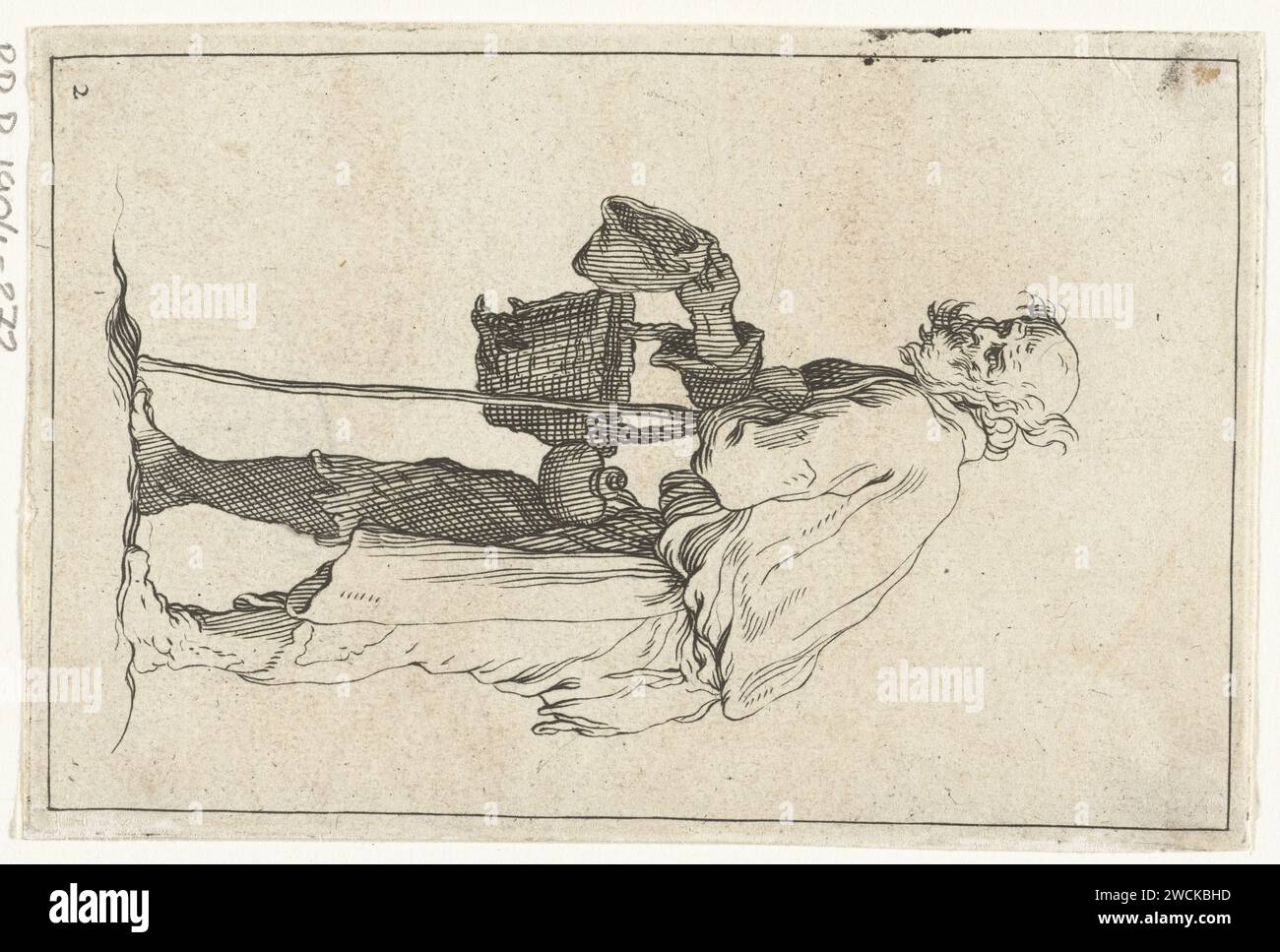 Oude Bedelaar, Frederick Bloemaert, After Abraham Bloemaert, After 1635 1669 print Beggar